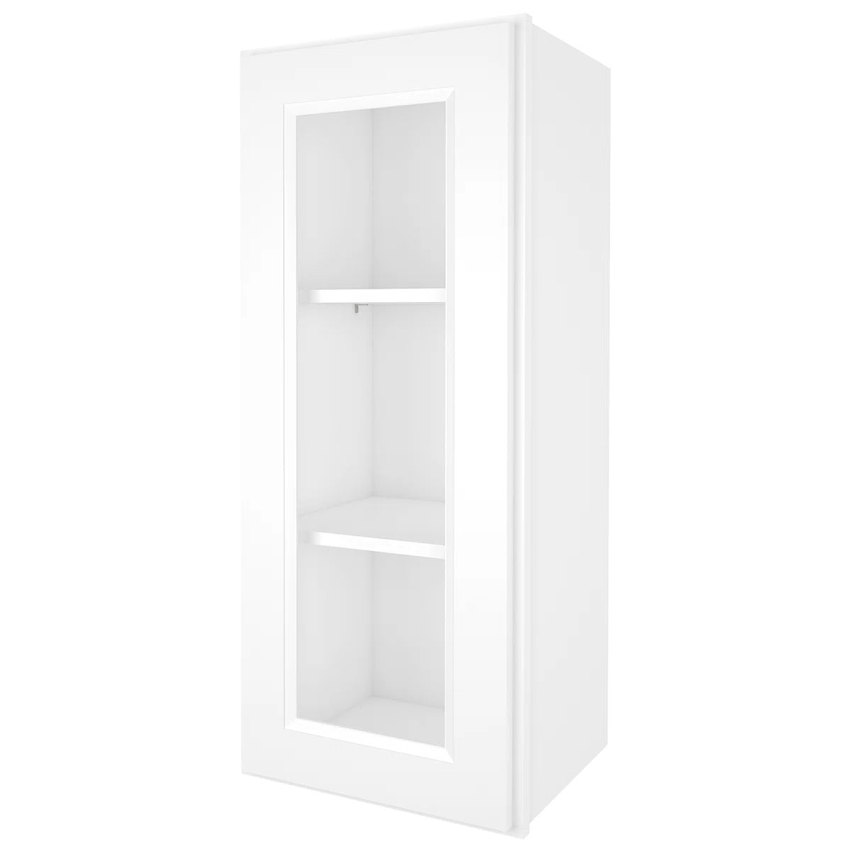 36"W * 15"H * 12"D Shaker White Glass Wall Kitchen Cabinet with Adjustable Shelves