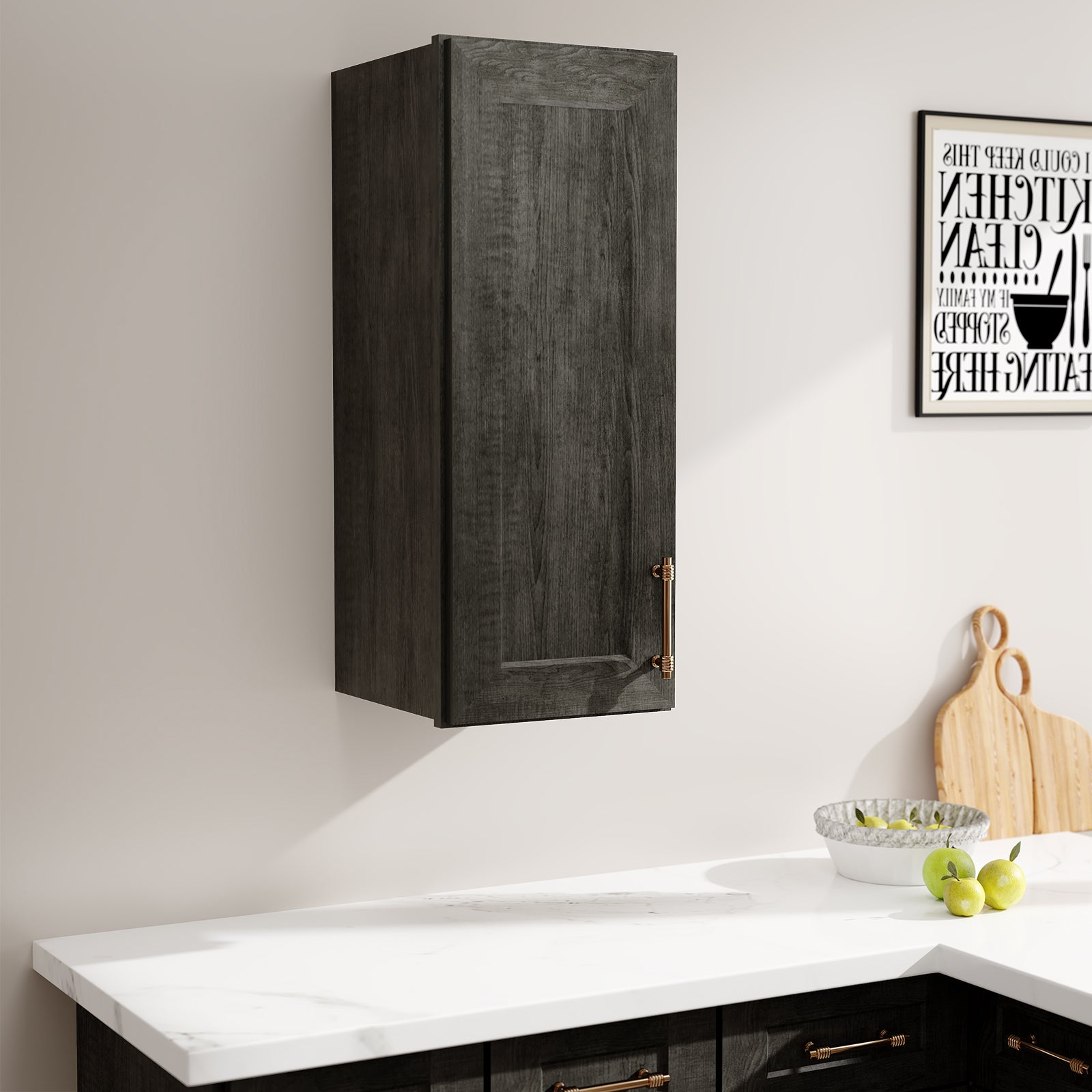 W Series Wall Cabinet with 1 Door and shelves-5