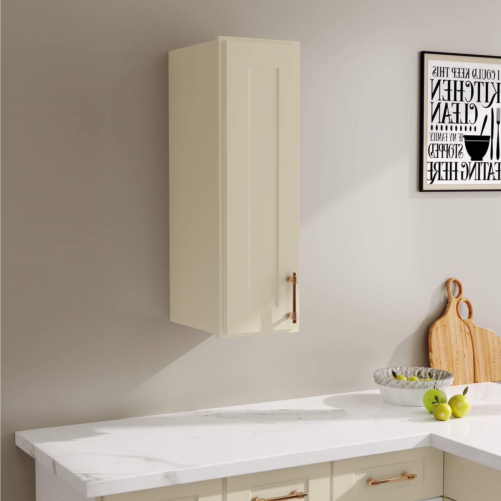 W Series Wall Cabinet with 1 Door and shelves-4