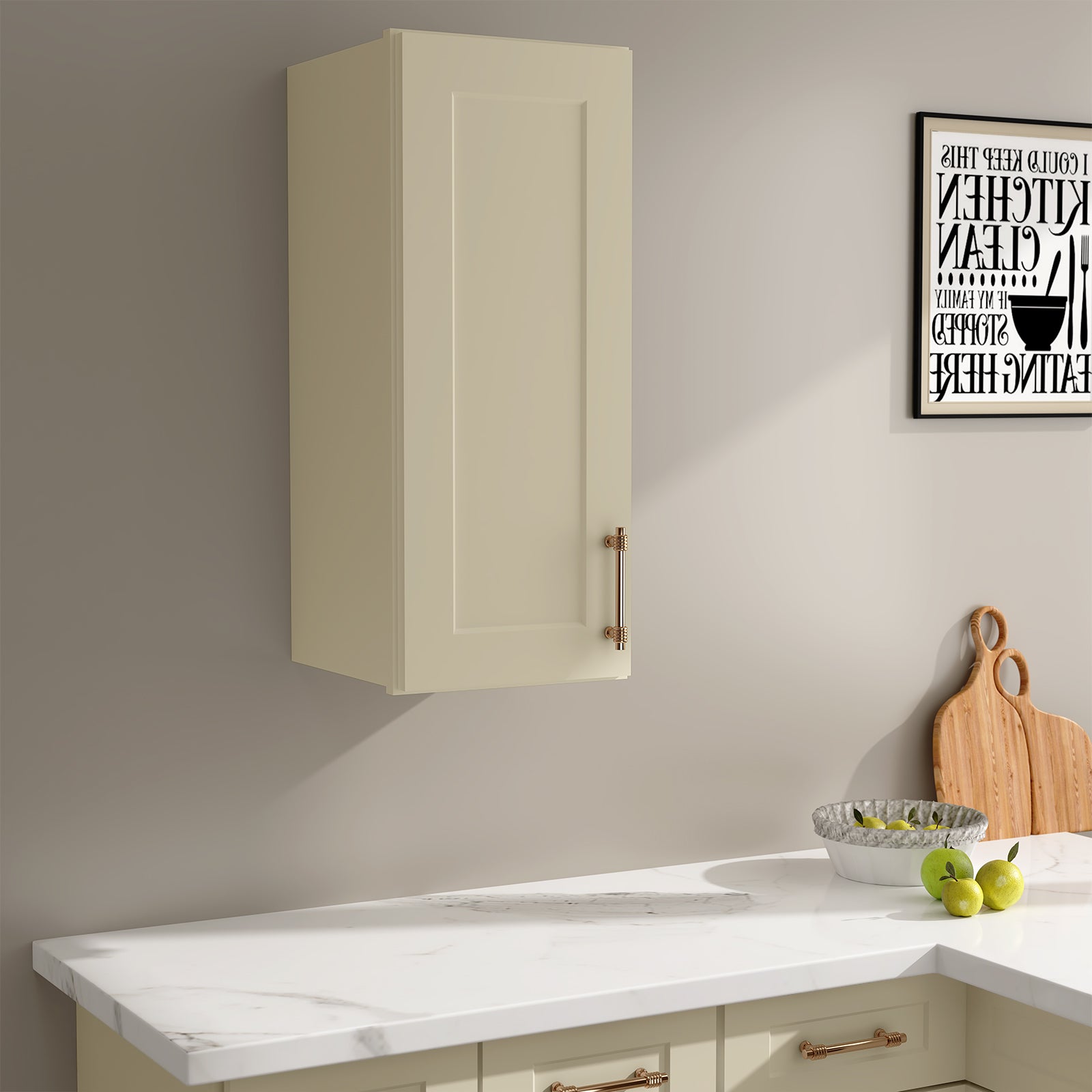 W Series Wall Cabinet with 1 Door and shelves-4