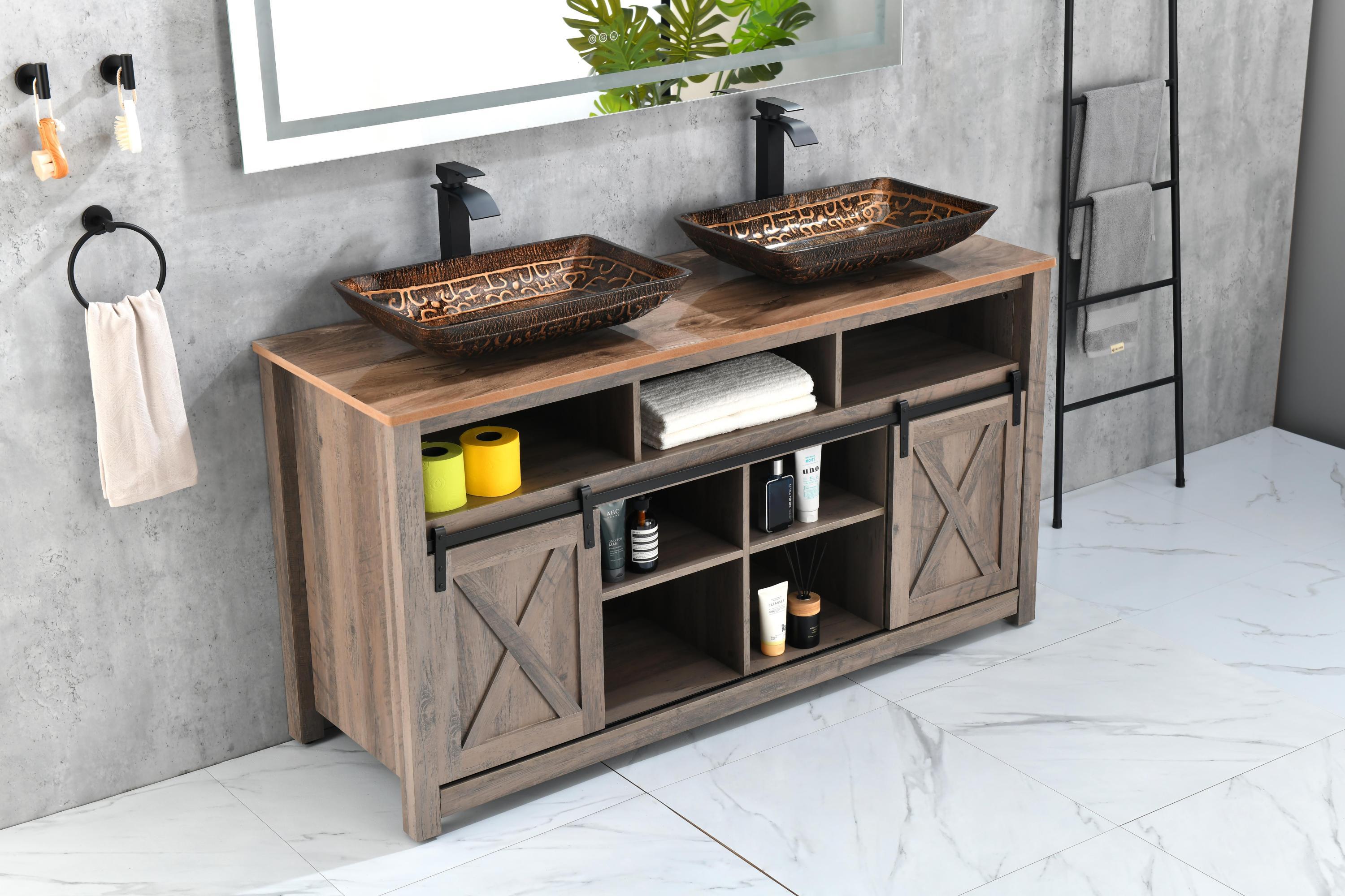 LED Bathroom Mirror  60 "x 36  " with Front and Backlight, Large Dimmable Wall Mirrors with Anti-Fog, Shatter-Proof, Memory, 3 Colors, LED Vanity Mirror