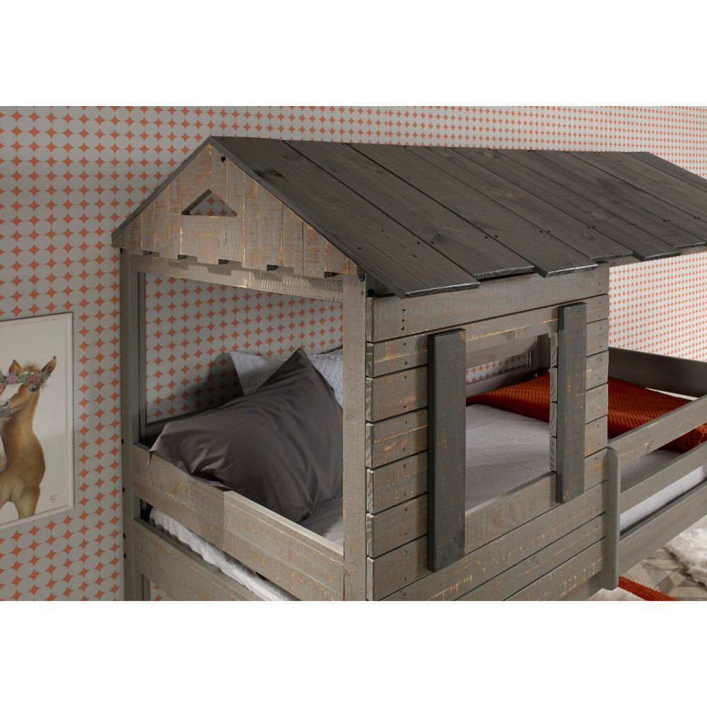Darlene Twin/Twin Bunk Bed, Rustic Gray 38140
