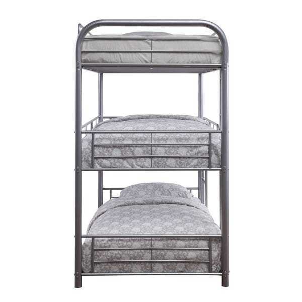 Cairo Bunk Bed - Triple Twin in Silver 38100