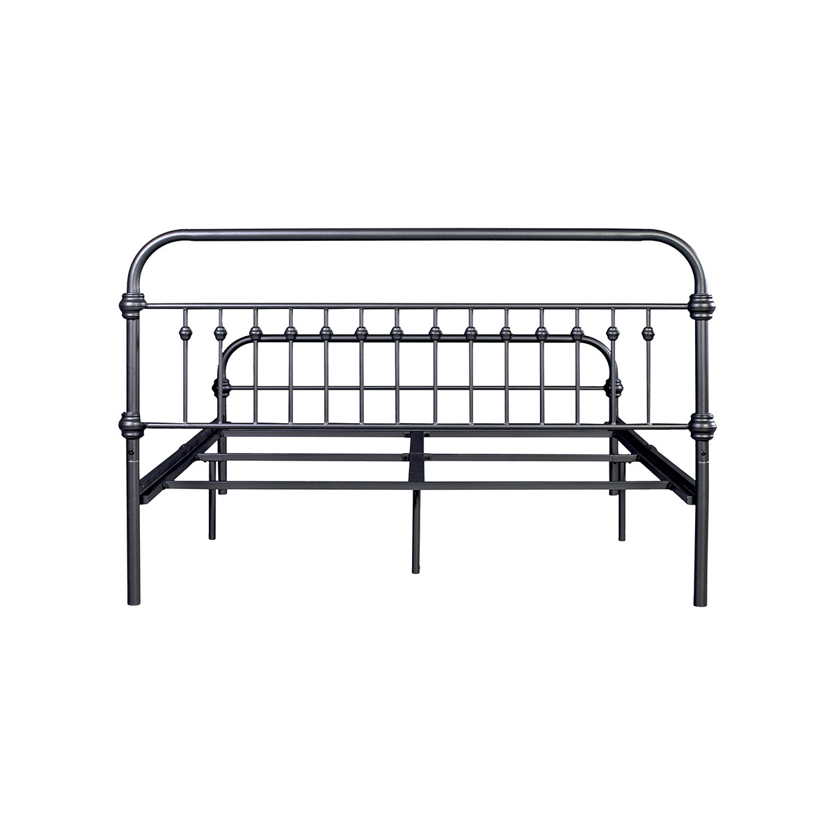 86.4" L X 59.6" W X 44"H Metal Bed Frame Queen Size Standerd Bed Frame - BLACK
