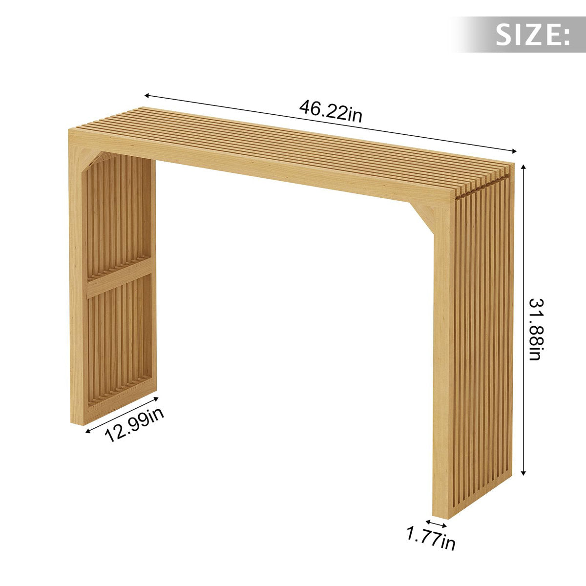 Rectangle Solid Wood Farmhouse Console Table