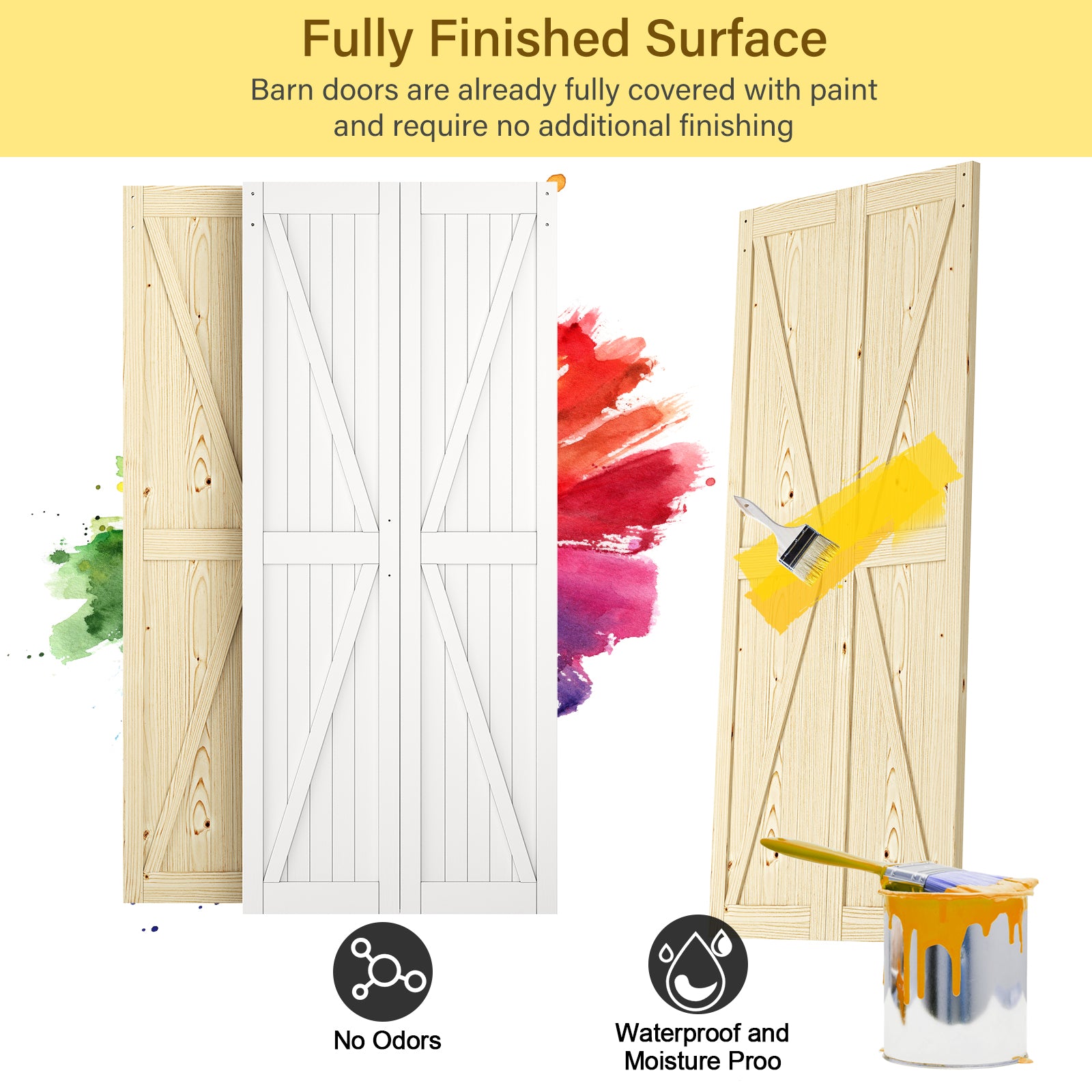 24"x84" Solid Pine Bi-Fold Doors - Pre-Assembled Heavy Duty