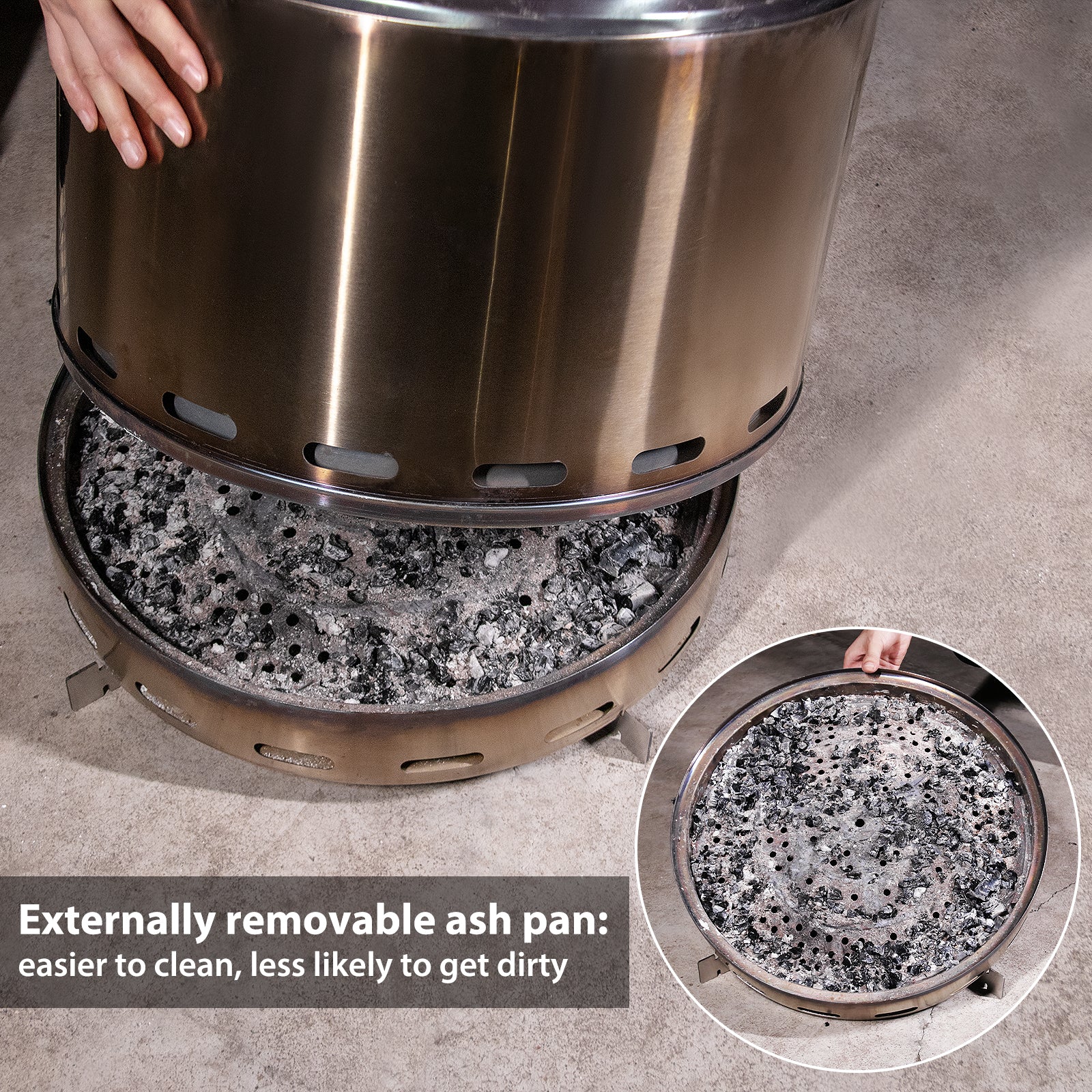 Stainless Steel Wood Burning Outdoor Fire Pit