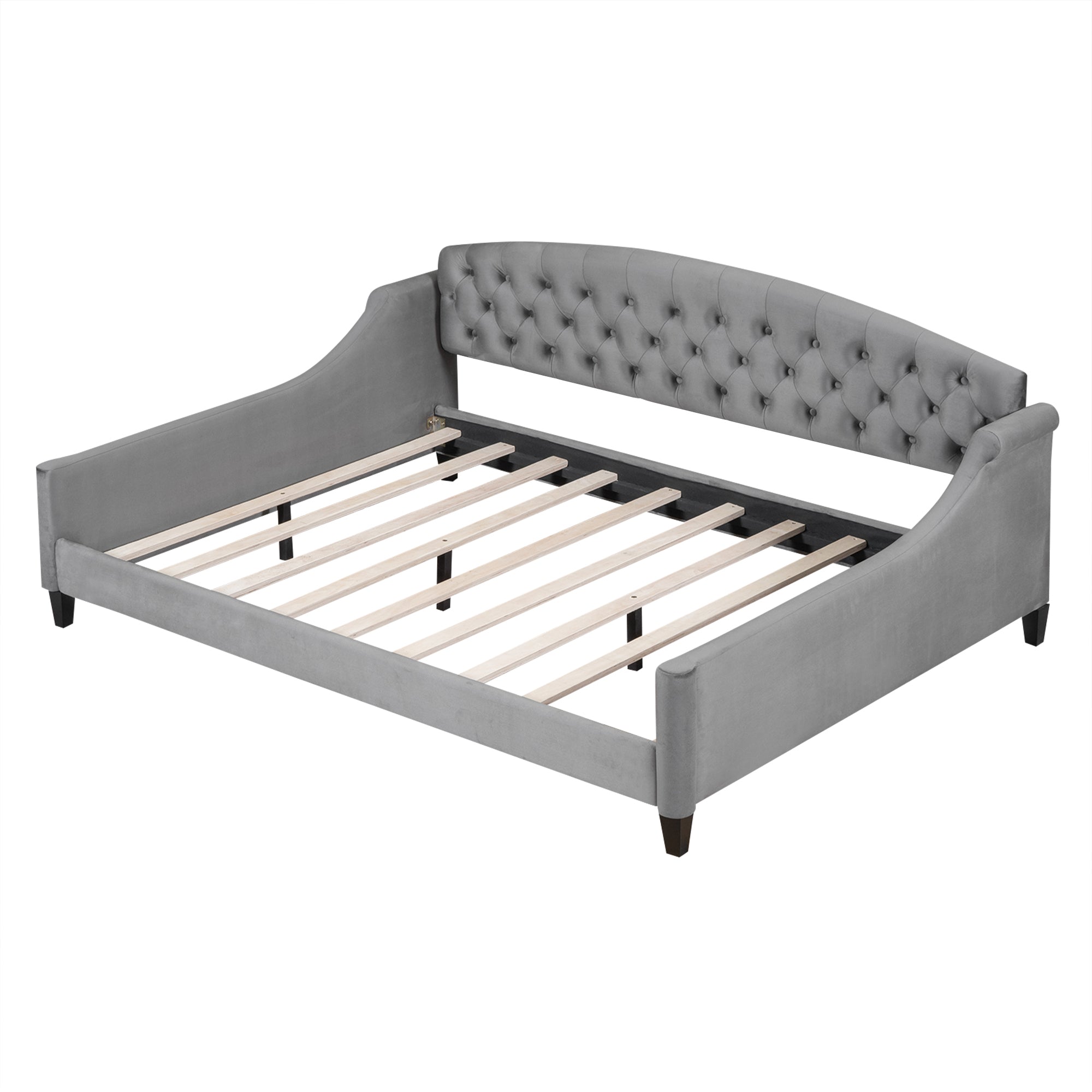 Modern Luxury Tufted Button Daybed, Full, Gray (Old SKU: SM001009AAE)
