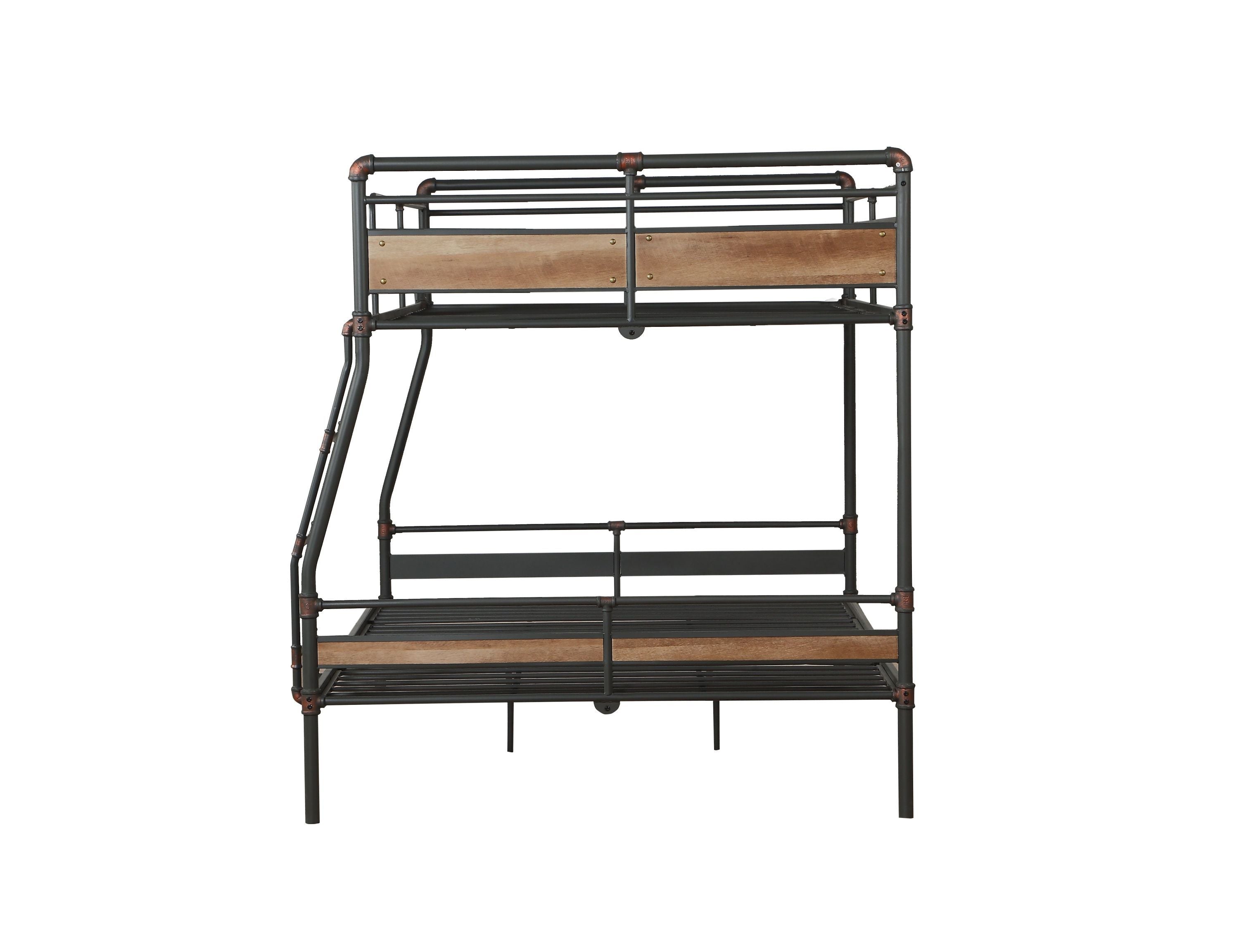 Brantley II Full XL/Queen Bunk Bed in Sandy Black & Dark Bronze Hand-Brushed 37735