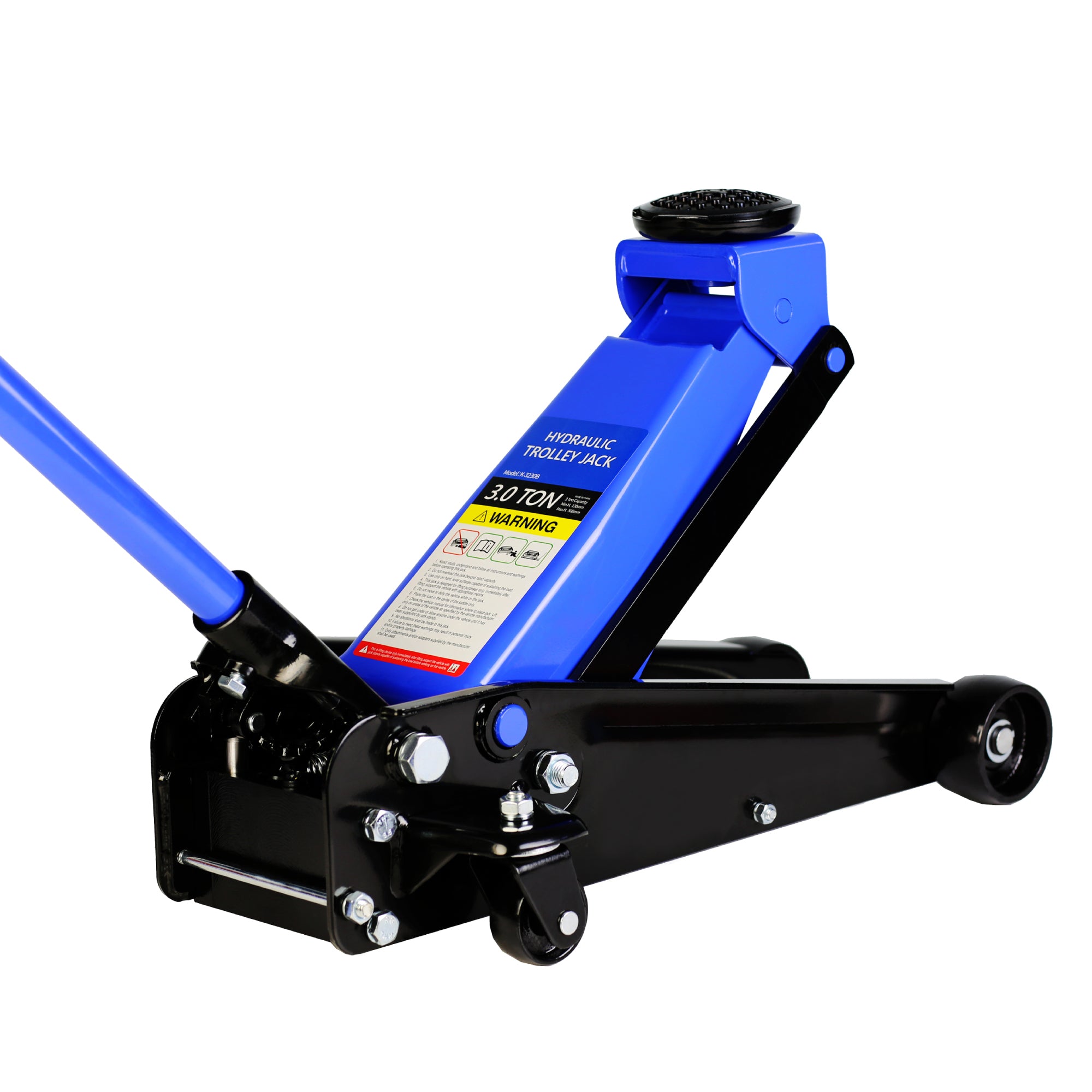 Hydraulic trolley Low Profile and Steel Racing 3 Ton (6,000 lb) Capacity,  Floor Jack with Piston Quick Lift Single Pump, Blue Lifting range 5.1"-20"