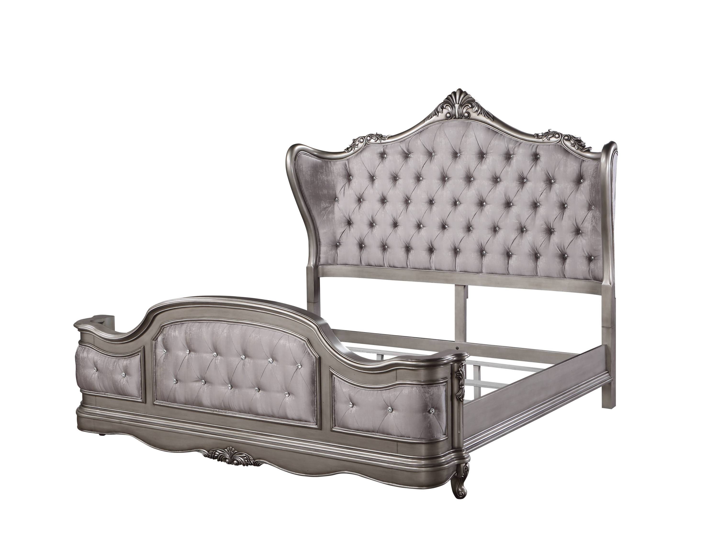 Ausonia Eastern King Bed, Antique Platinum Finish BD00602EK