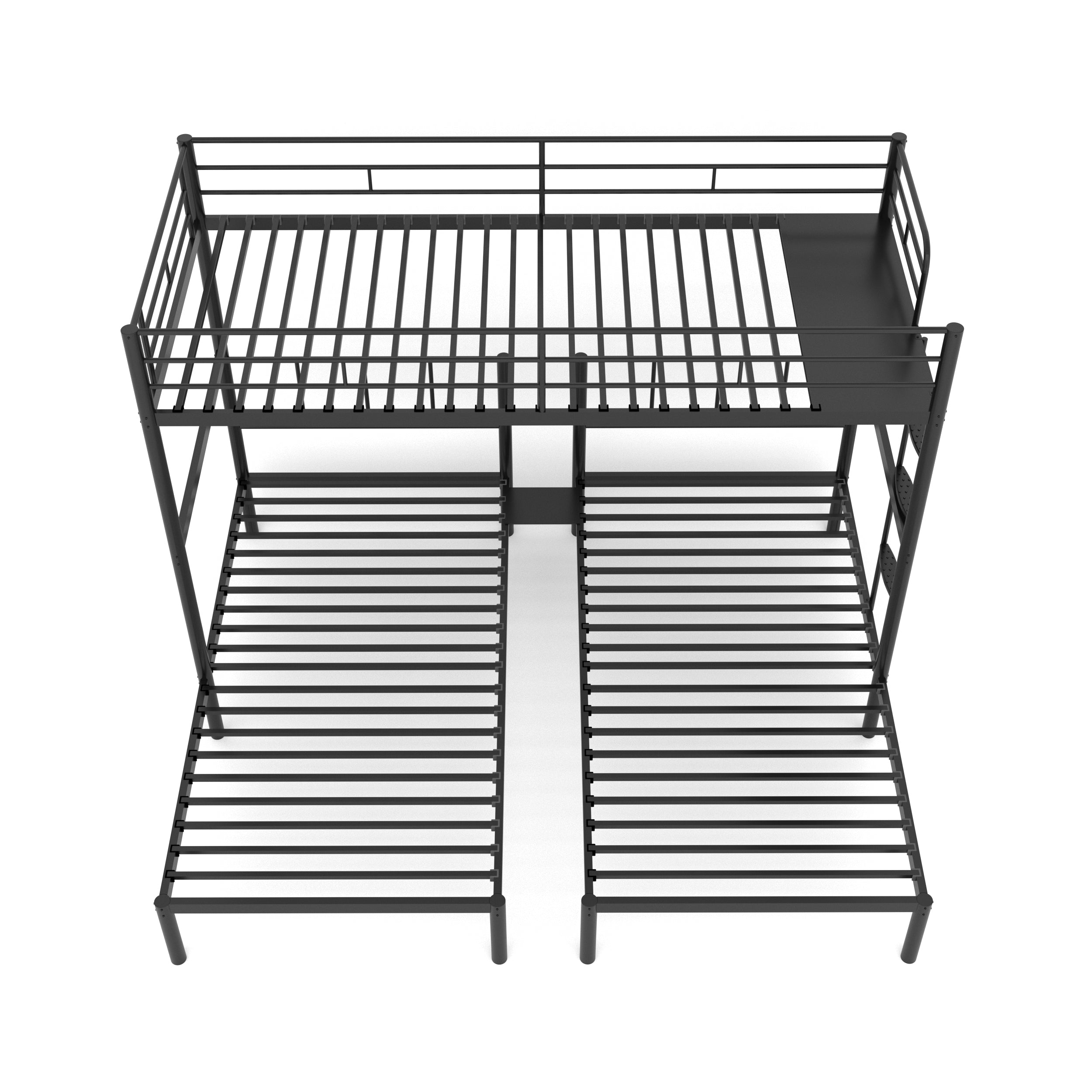 Metal Twin over Twin&Twin Triple Bed for Kids,Comfortable Rungs,CPC Certified,No Box Spring Needed,Heavy Duty,Easy to Assemble