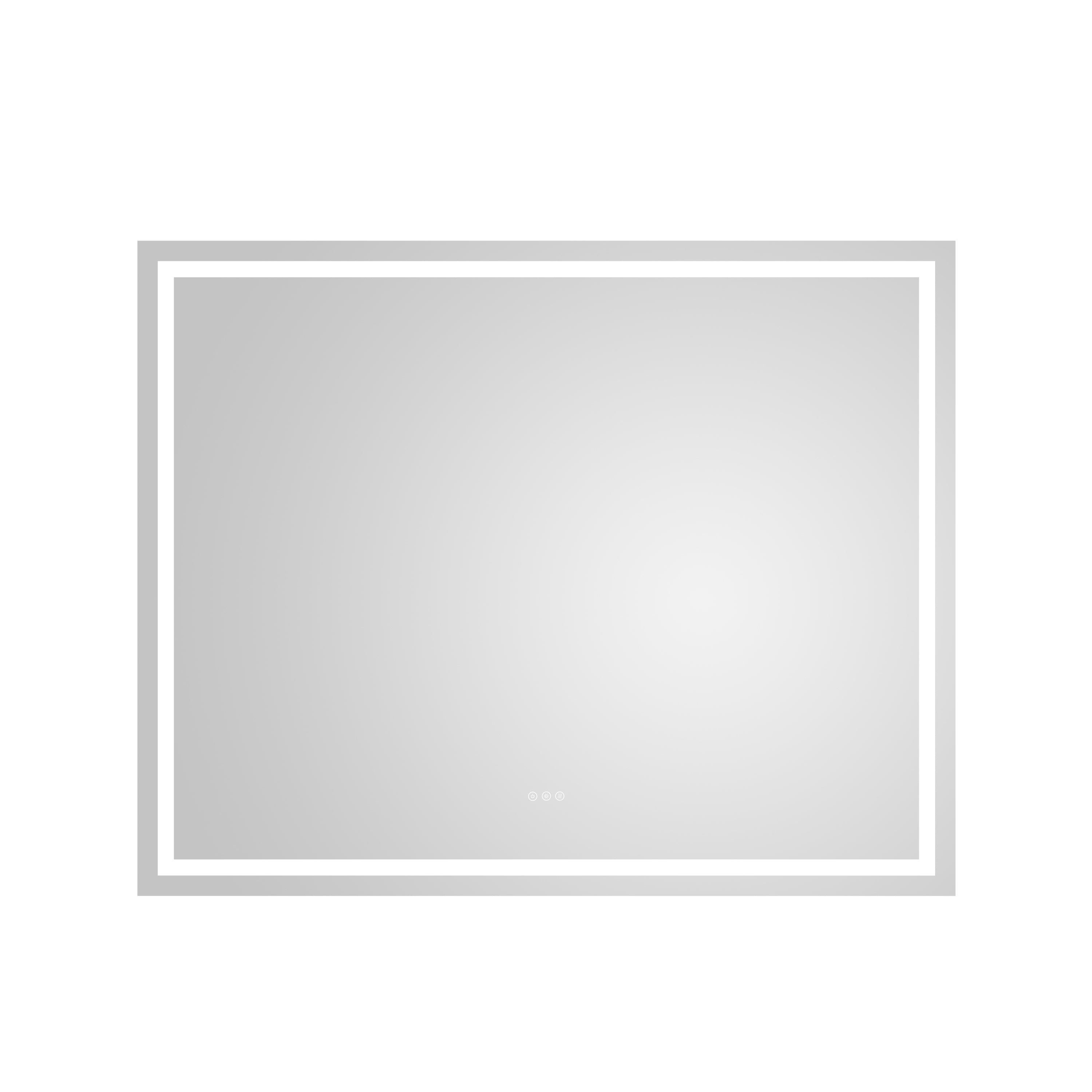 LED Bathroom Mirror  60 "x 36  " with Front and Backlight, Large Dimmable Wall Mirrors with Anti-Fog, Shatter-Proof, Memory, 3 Colors, LED Vanity Mirror