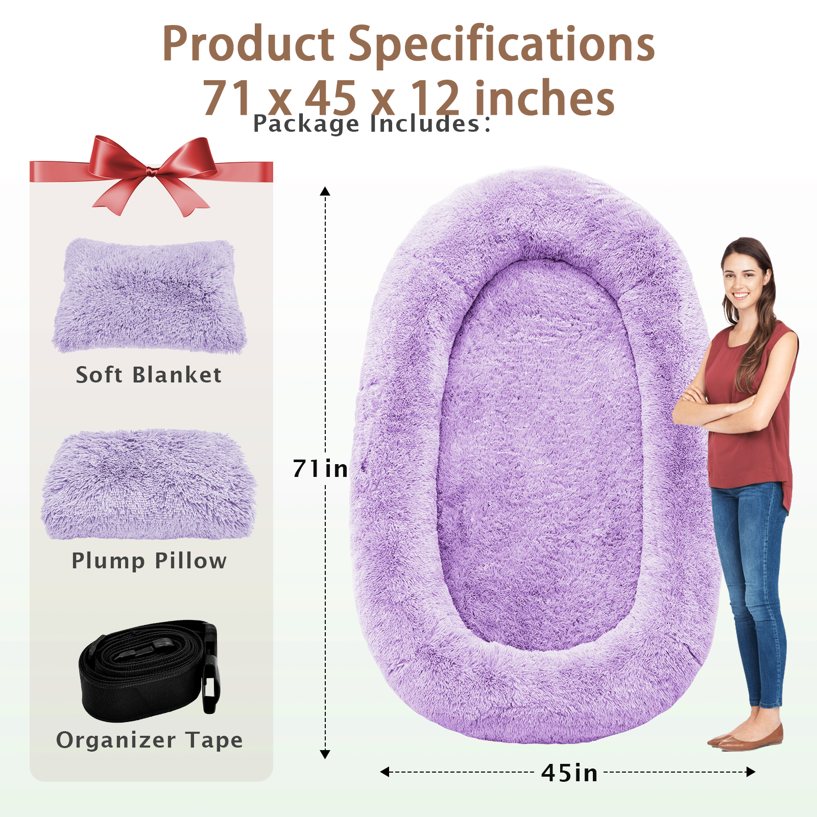 Memory Foam Washable Dog Bed