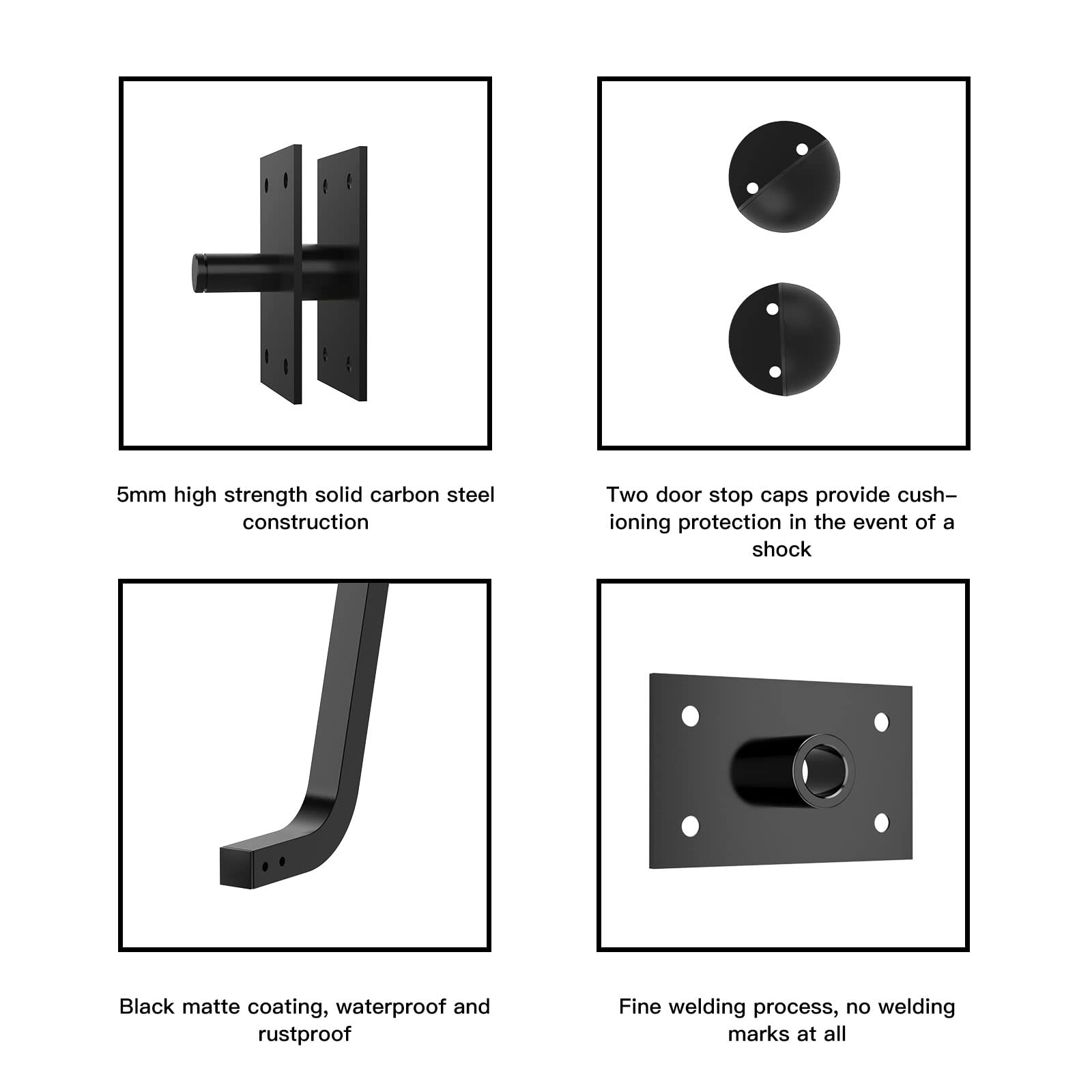 Queen Murphy Bed Hardware Kit,Vertical,Alloy Steel, Black