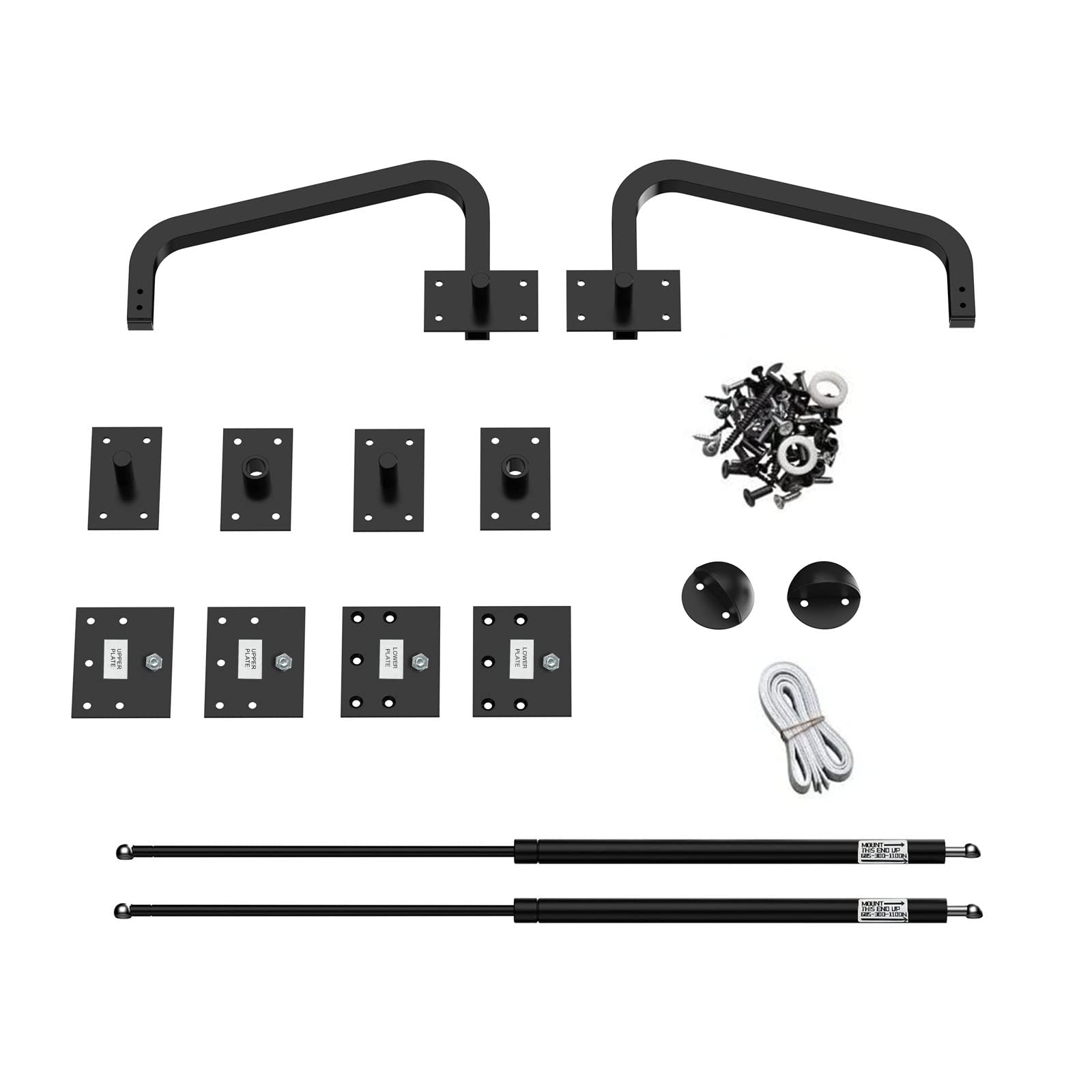 Queen Murphy Bed Hardware Kit,Vertical,Alloy Steel, Black
