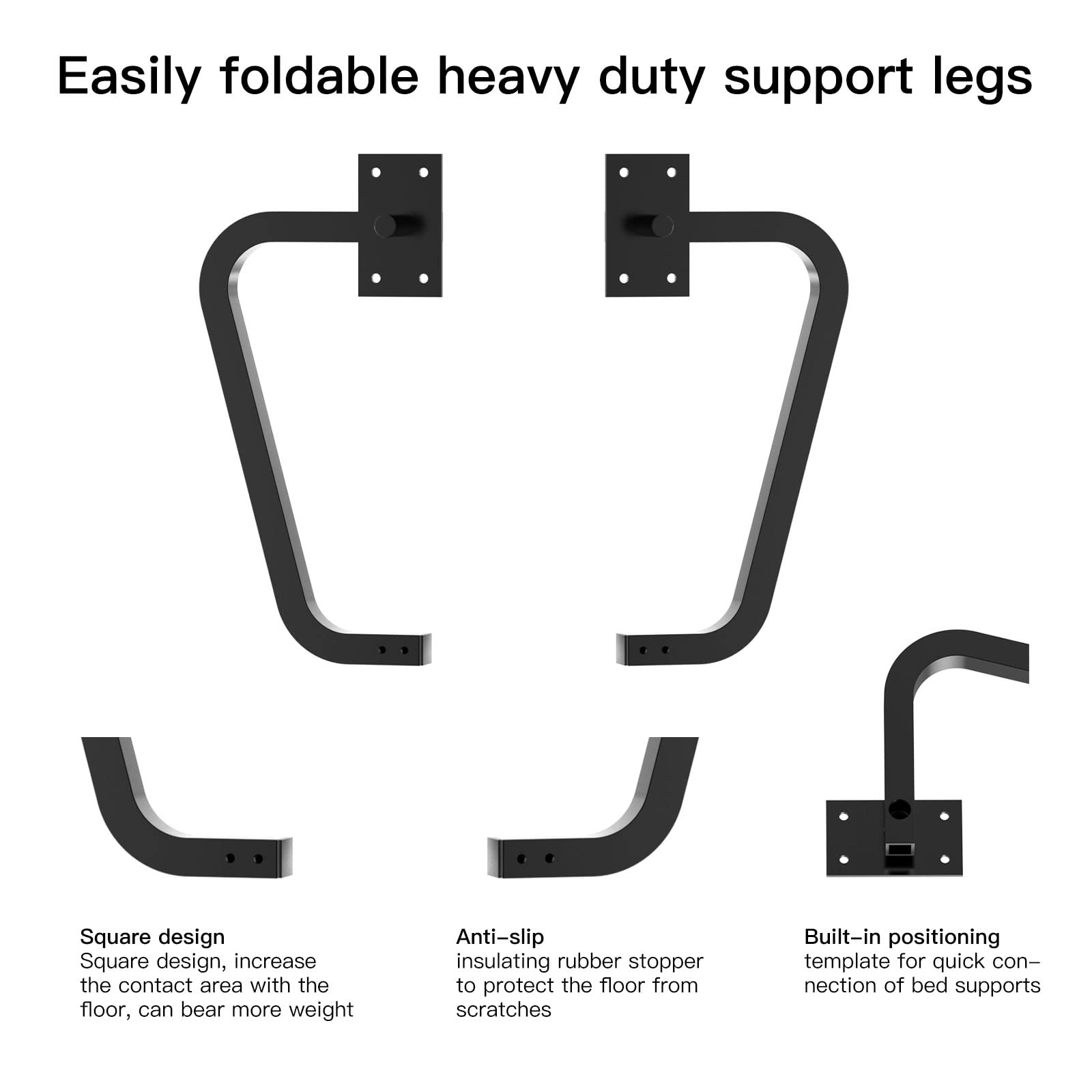 Queen Murphy Bed Hardware Kit,Vertical,Alloy Steel, Black