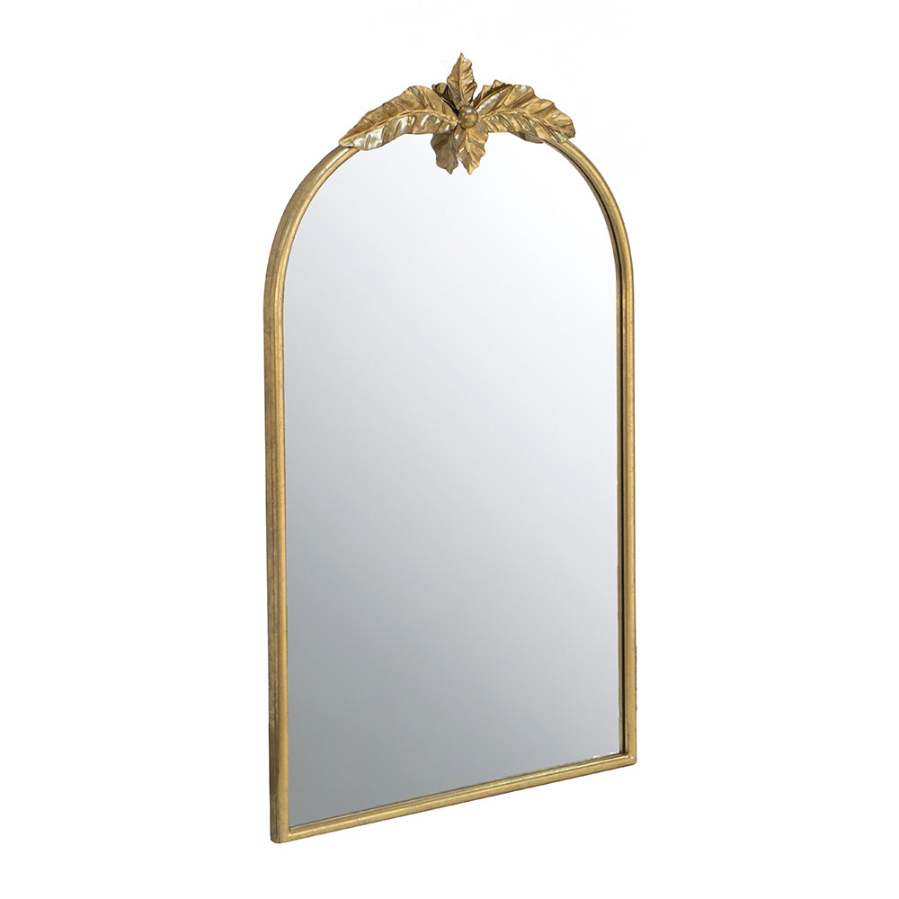 24" x 36" Arched Wall Mirror with Gold Metal Frame, Wall Mirror for Living Room Bedroom Hallway