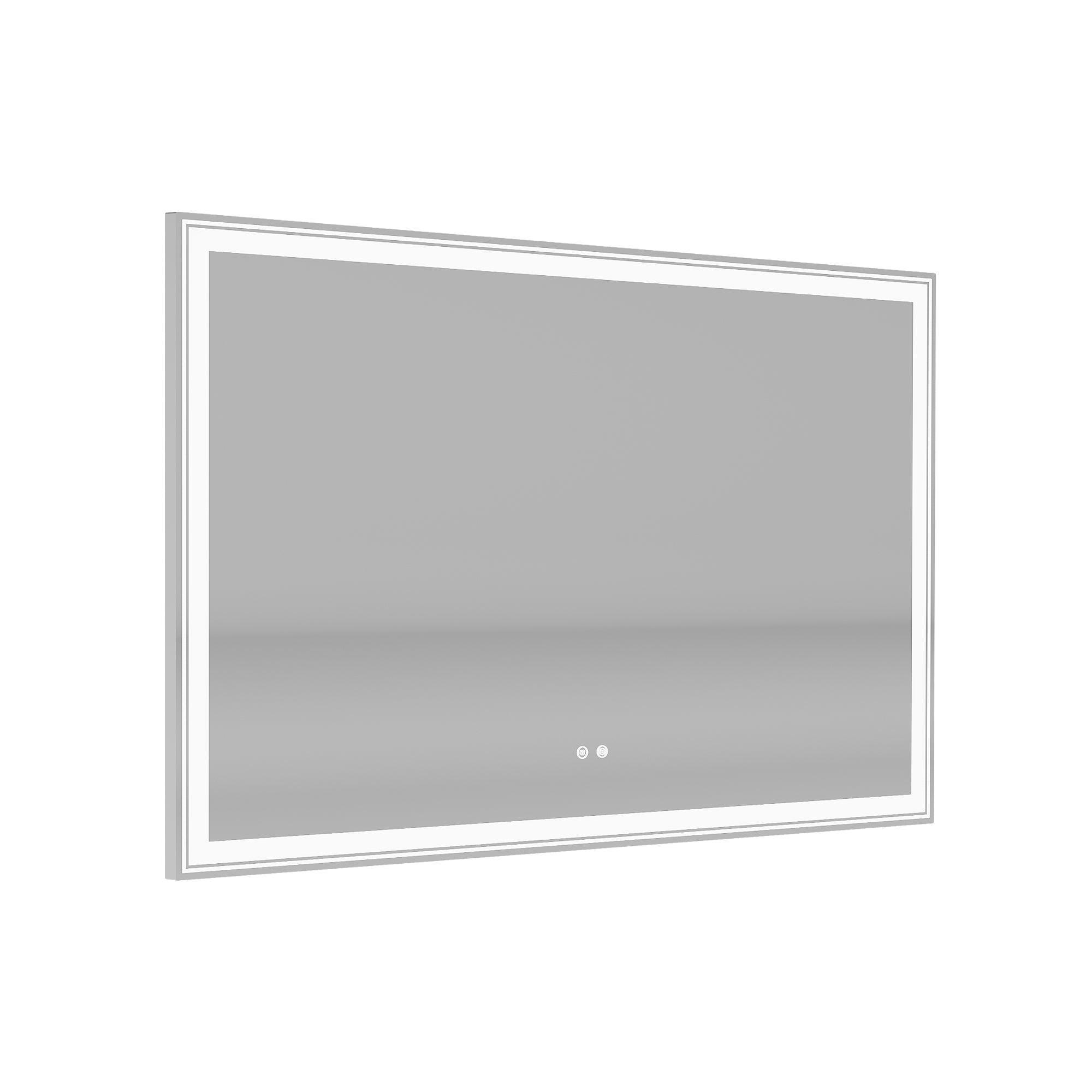 55×36 inch LED-Lit bathroom mirror, wall mounted anti-fog memory Large Adjustable Brightness front and back light Rectangular Vanity mirror