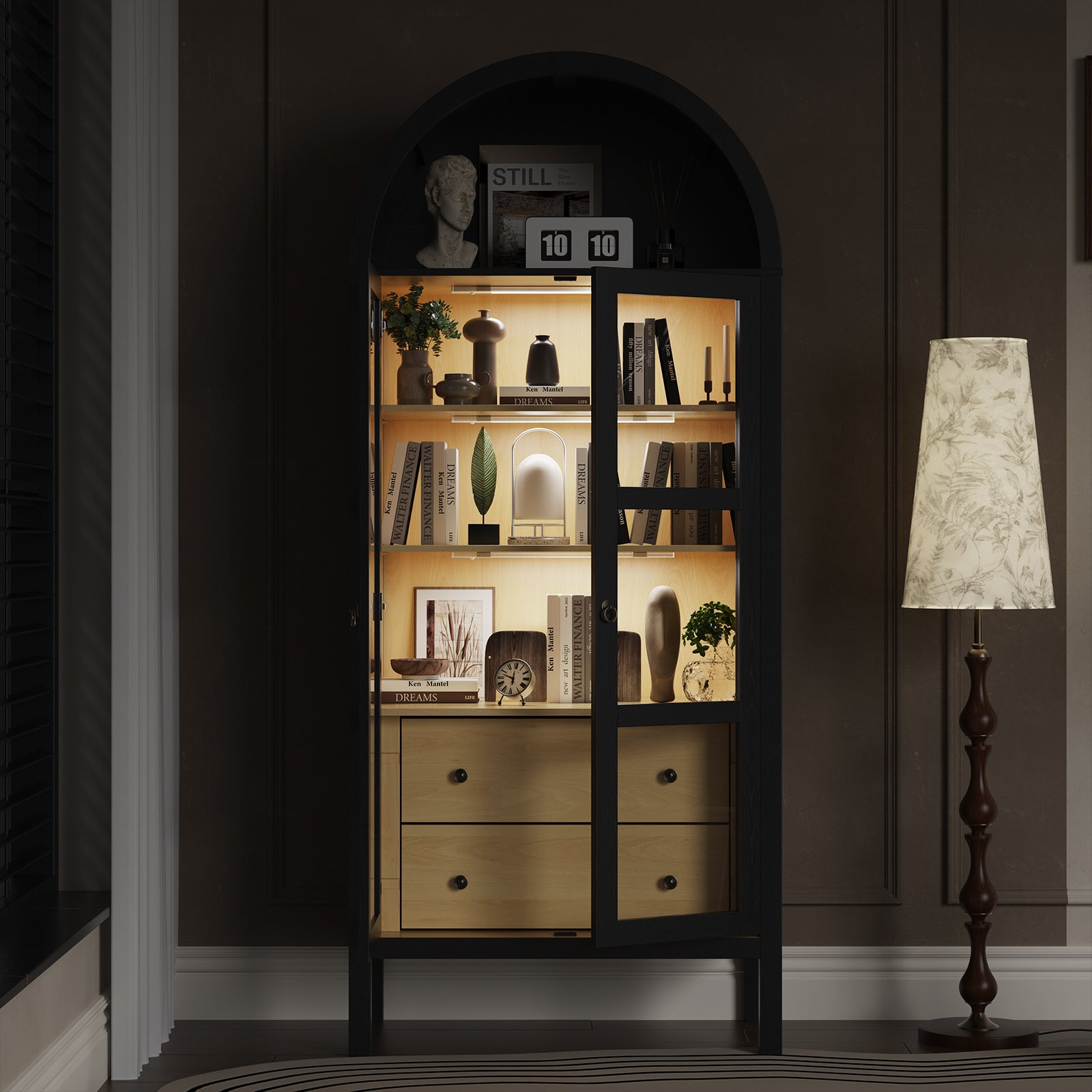 Storage Cabinet with Height Adjustable Shelf