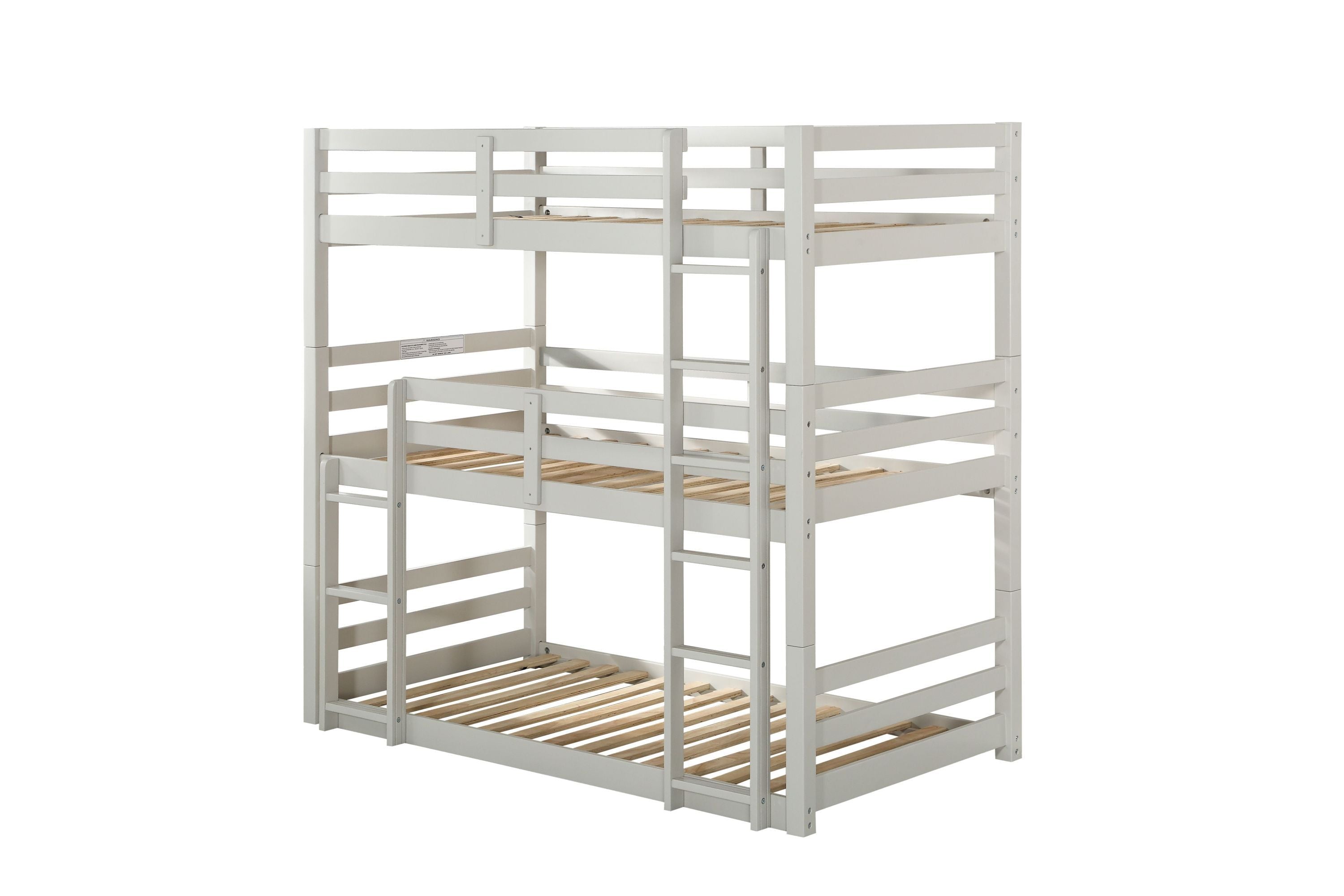 Ronnie Bunk Bed - Triple Twin, Light Gray (1Set/3Ctn) 37420