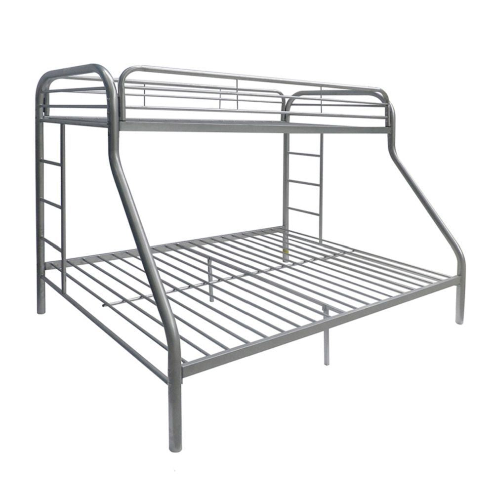 Tritan Bunk Bed (Twin/Full) in Silver 02053SI