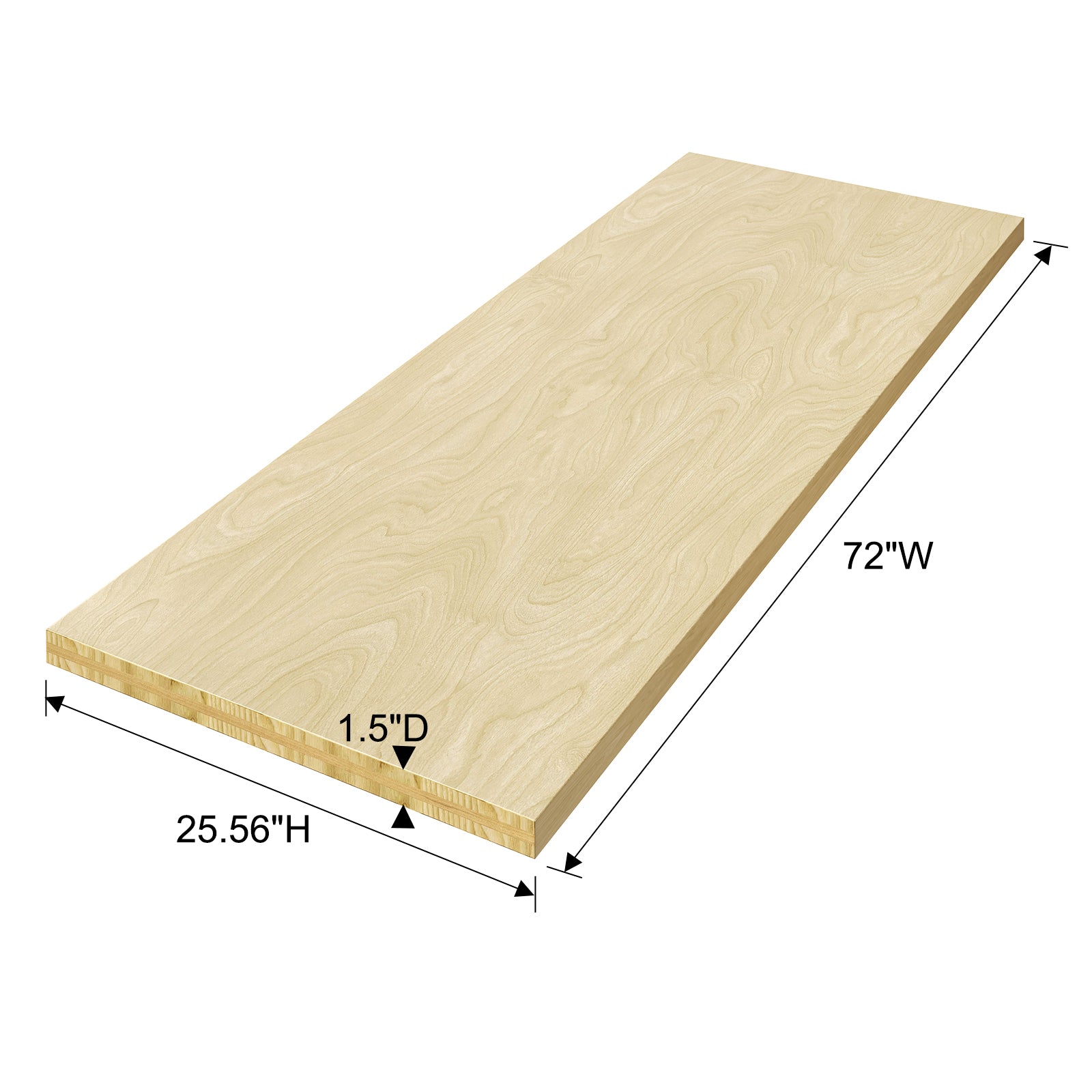 Solid Wood Rectangular Table Top