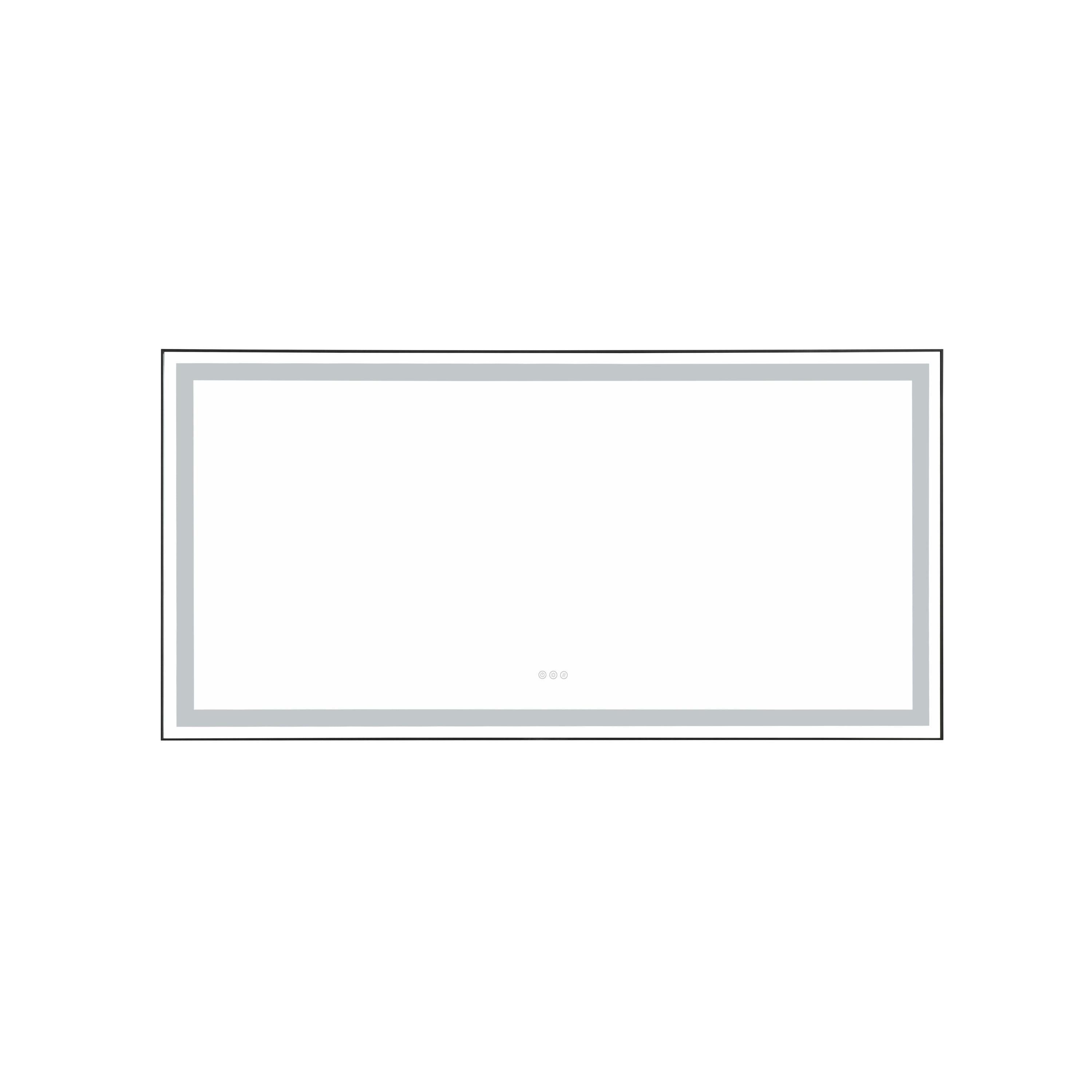 72 in. W x 36 in. H   LED Single Bathroom Vanity Mirror in Polished Crystal Bathroom Vanity LED Mirror with 3 Color Lights Mirror for Bathroom Wall  Smart Lighted Vanity Mirrors