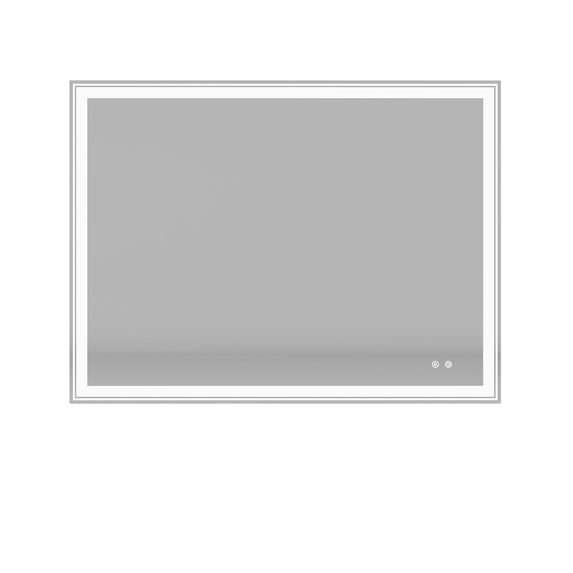 48×36 inch LED-Lit bathroom mirror, wall mounted anti-fog memory Adjustable Brightness front and back light Rectangular Vanity mirror