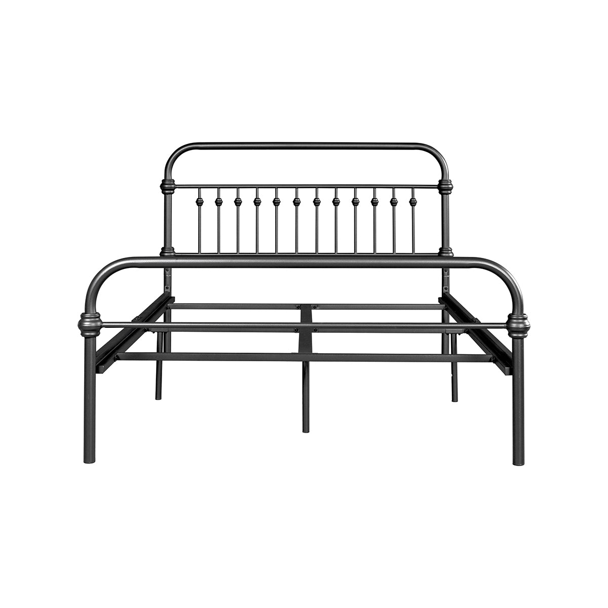 81.6" L X 59.6" W X 44.4"H Metal Bed Frame Full Size Standerd Bed Frame - BLACK