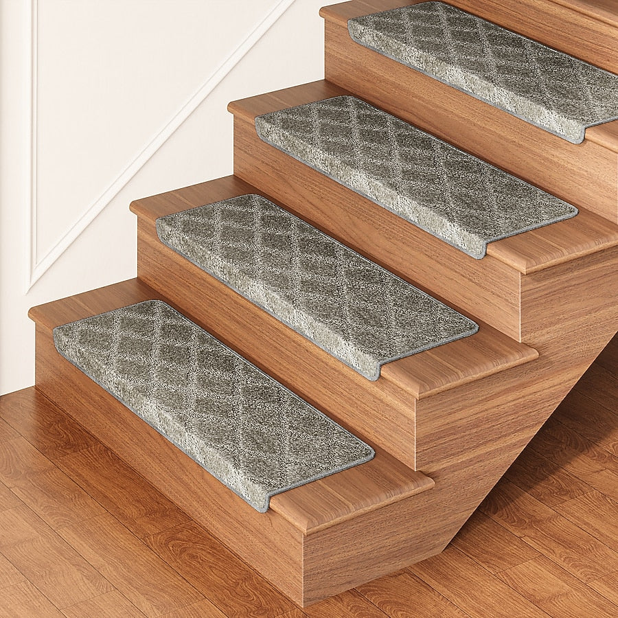 14 Pack Non Slip Stair Treads Cushioned Linen Rugs for Stairs Soft Durable Protection for Safe Slip-Free Steps
