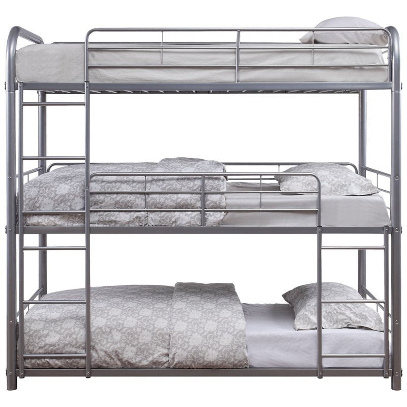 Cairo Bunk Bed - Triple Twin in Silver 38100