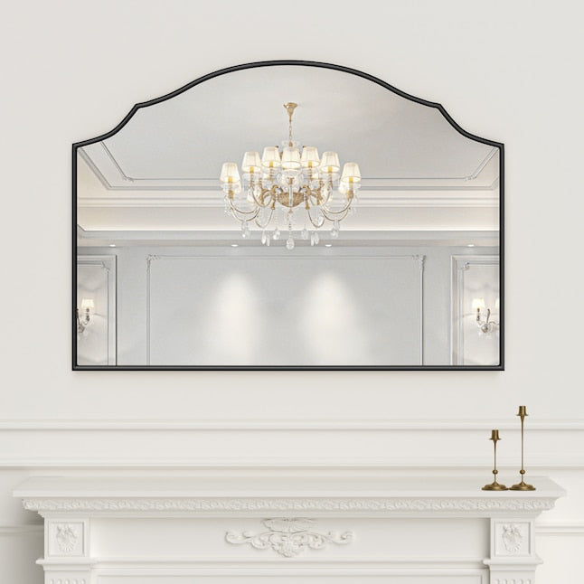 Arched Wall Mounted Vanity Mirror Anti-Rust Aluminum Frame Shatterproof Glass