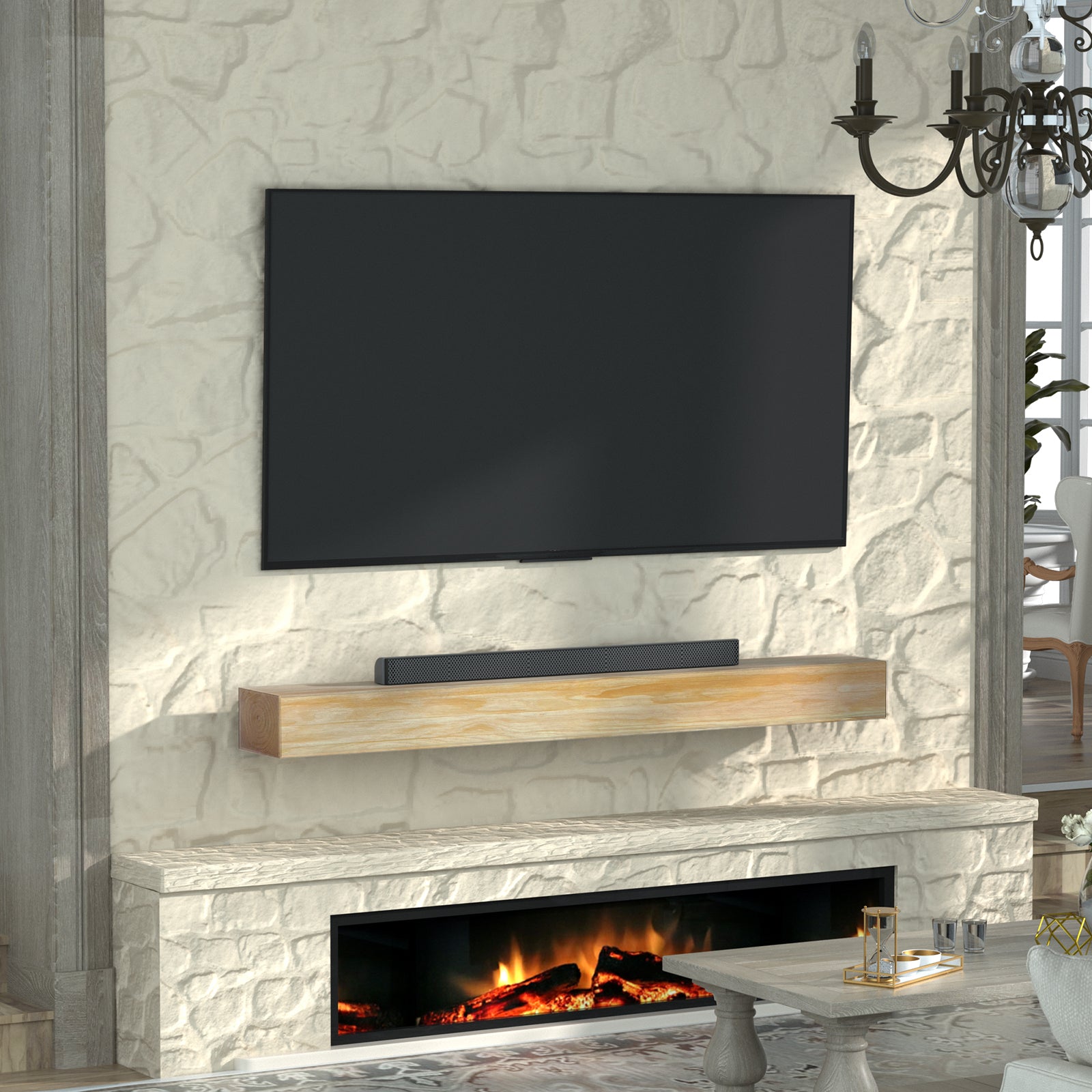 Donnan Solid Pine Wood Mantel