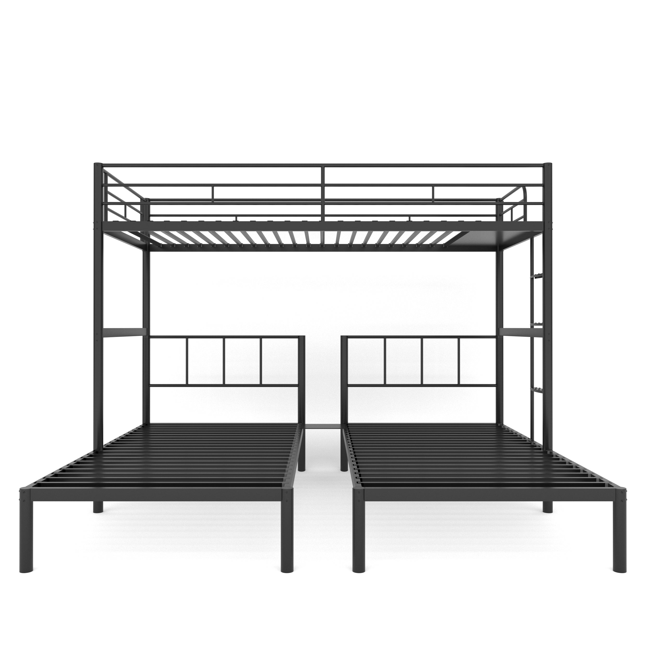 Metal Twin over Twin&Twin Triple Bed for Kids,Comfortable Rungs,CPC Certified,No Box Spring Needed,Heavy Duty,Easy to Assemble