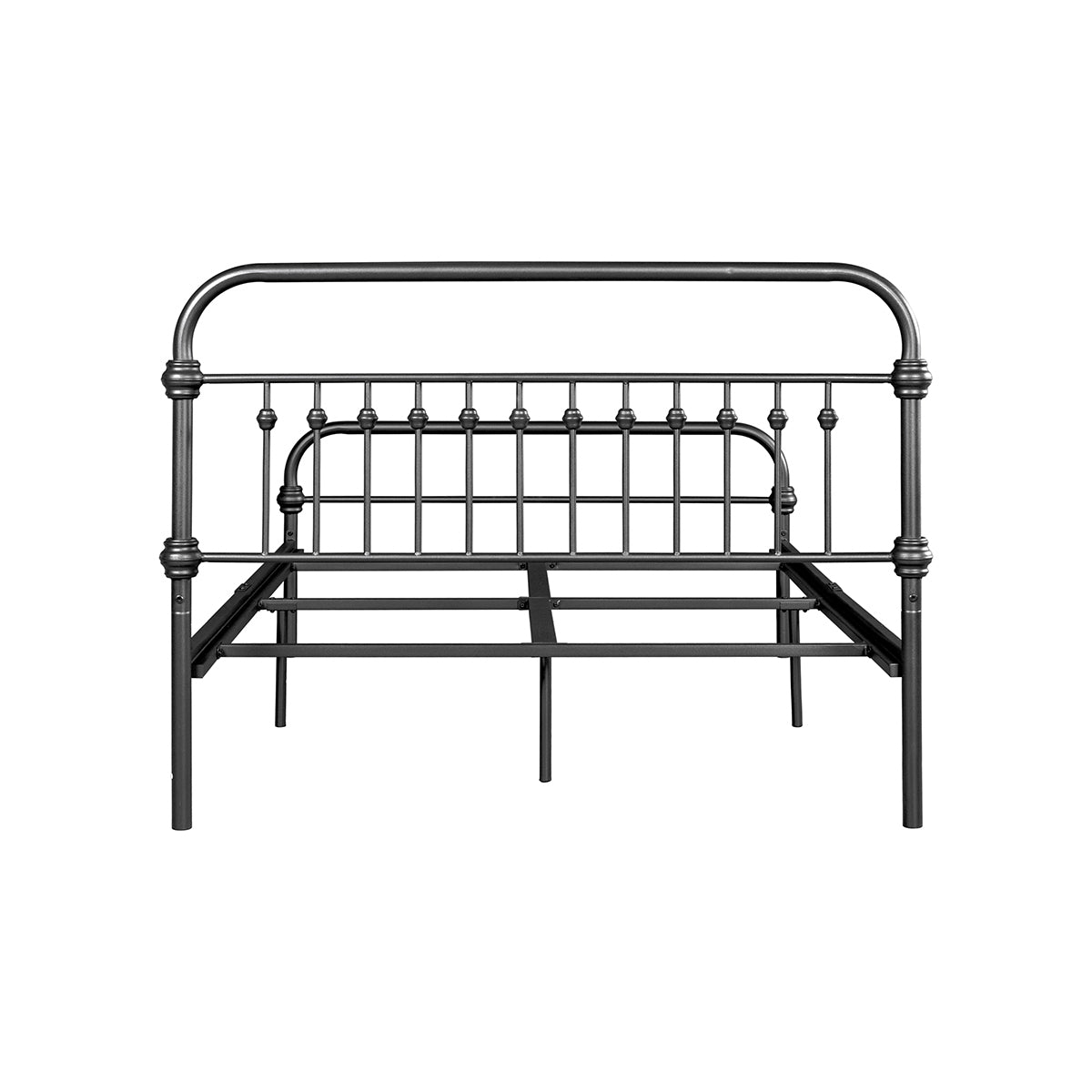 81.6" L X 59.6" W X 44.4"H Metal Bed Frame Full Size Standerd Bed Frame - BLACK