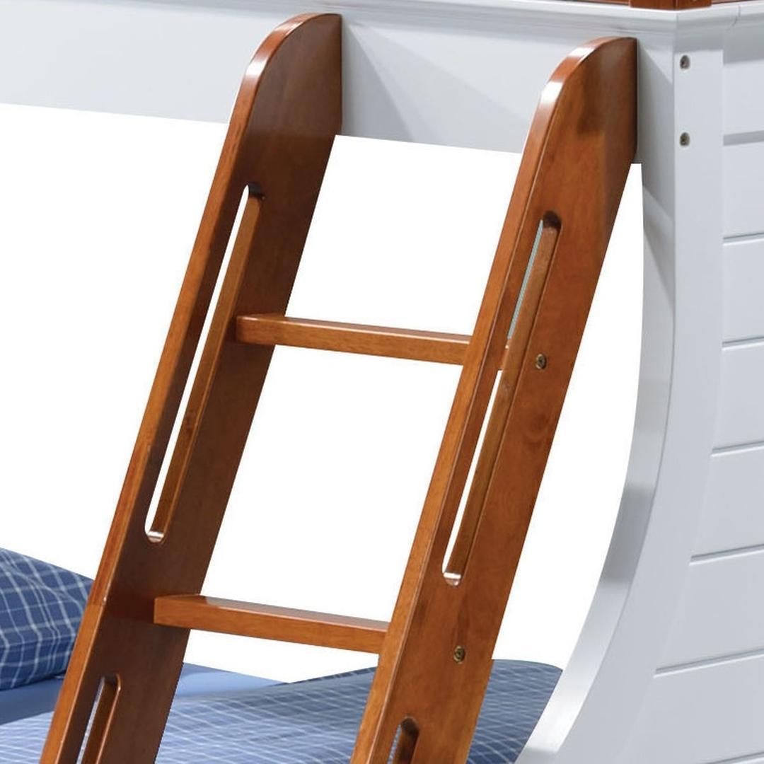 Farah Bunk Bed (Twin/Full) in Oak & White 37600