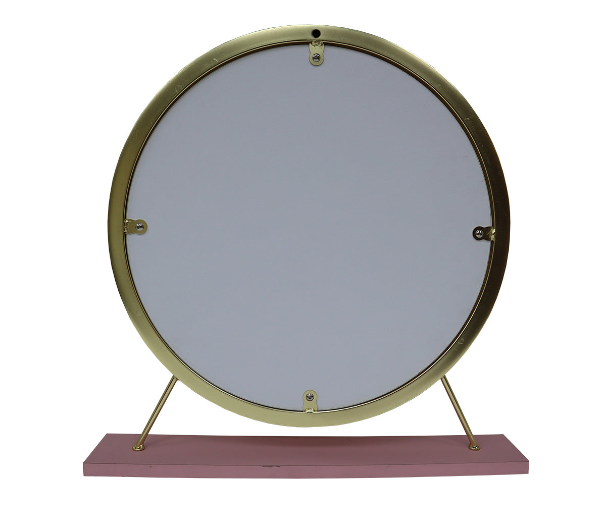 Vanity Mirror & Stool, Faux Fur, Mirror, Pink & Gold Finish AC00934