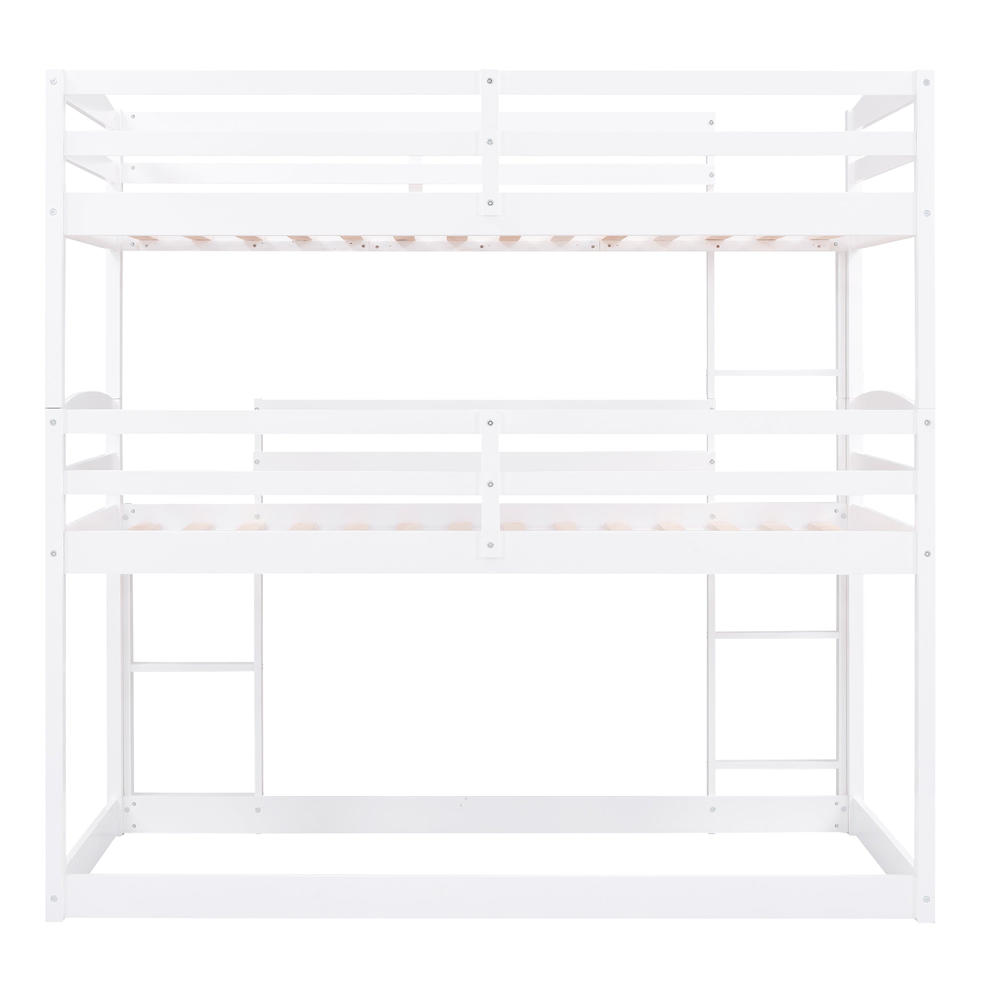 Twin over Twin over Twin Triple Bunk Bed,White
