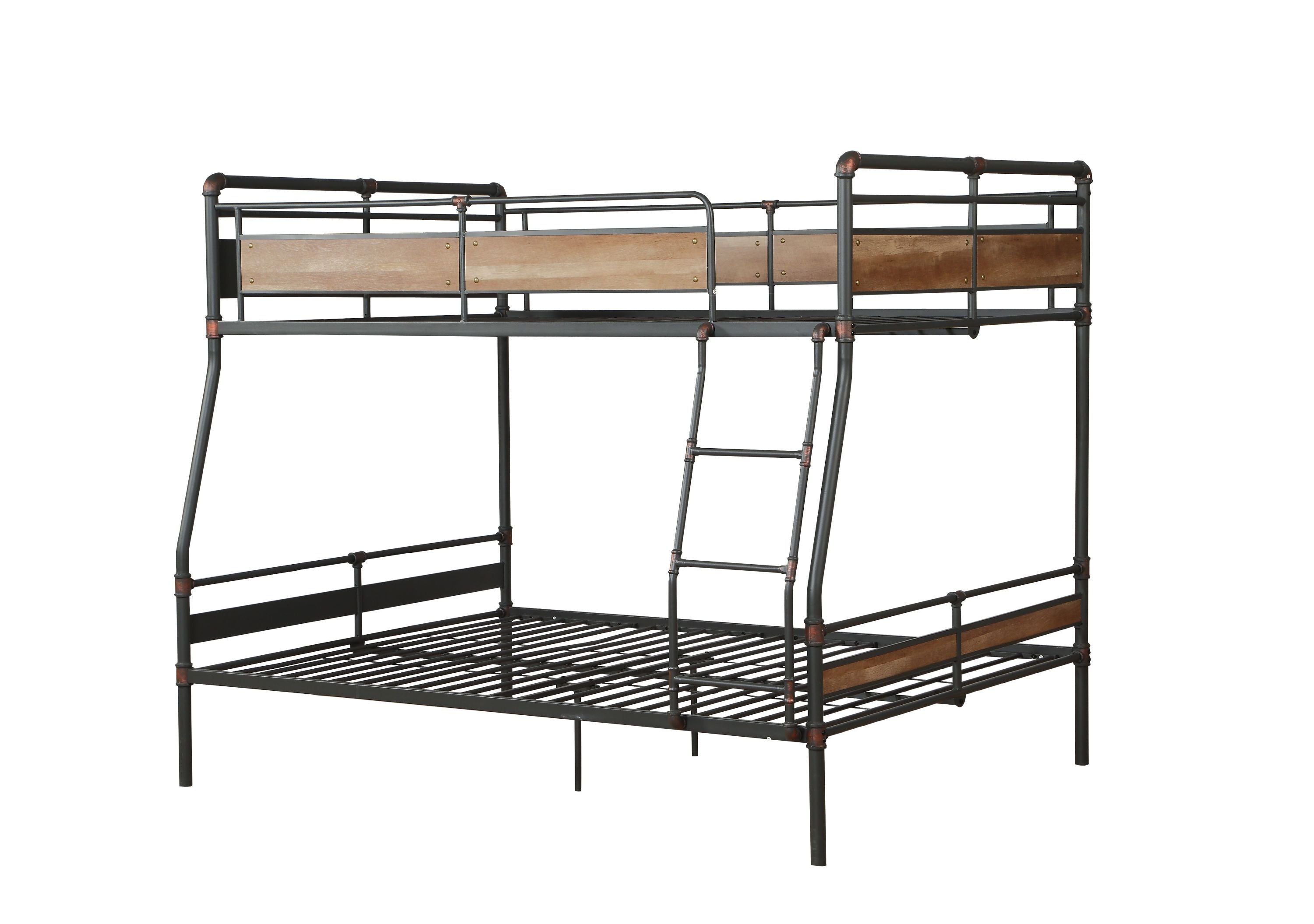 Brantley II Full XL/Queen Bunk Bed in Sandy Black & Dark Bronze Hand-Brushed 37735