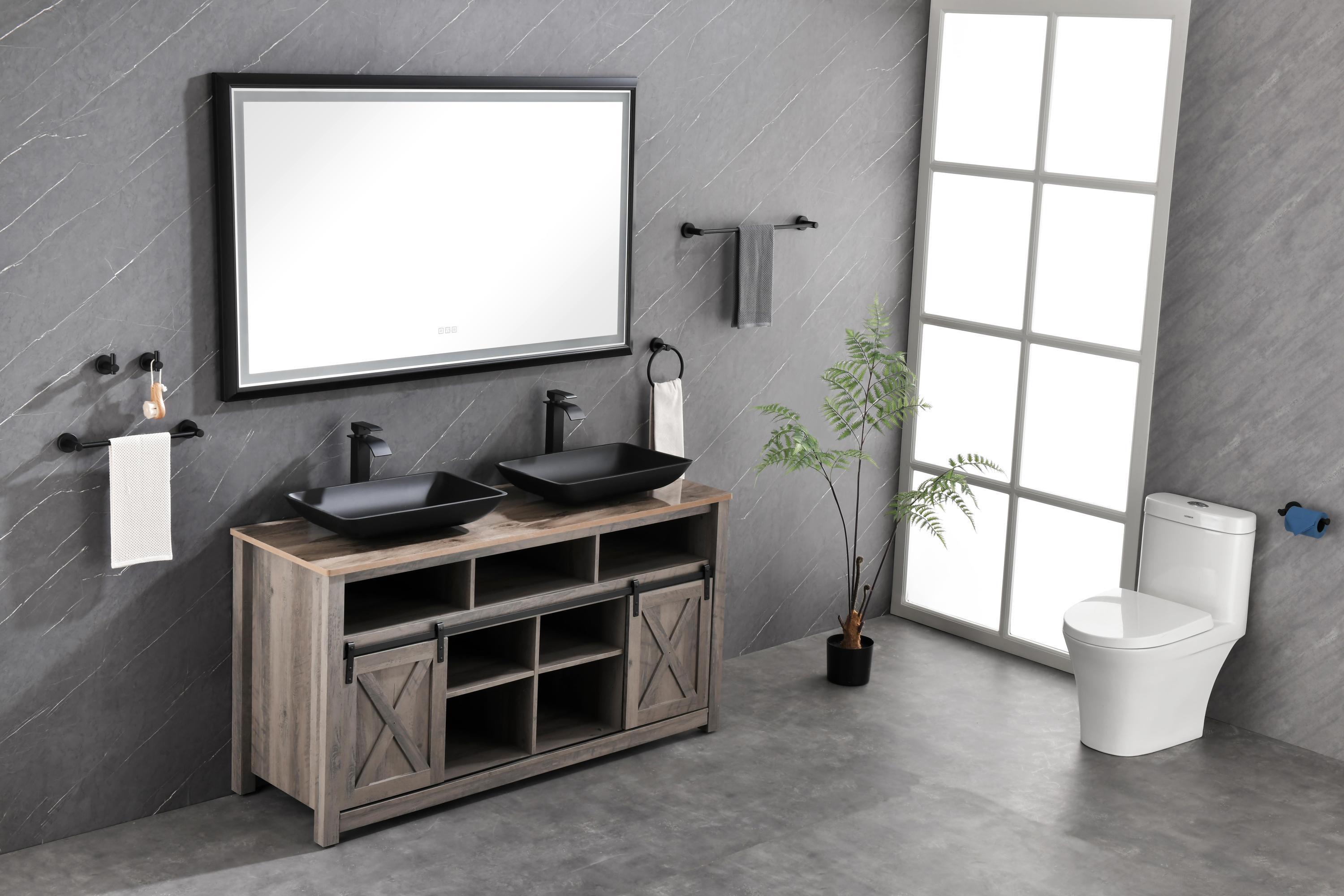 bathroom  led mirror is multi-functional and each function is controlled by a smart touch button.