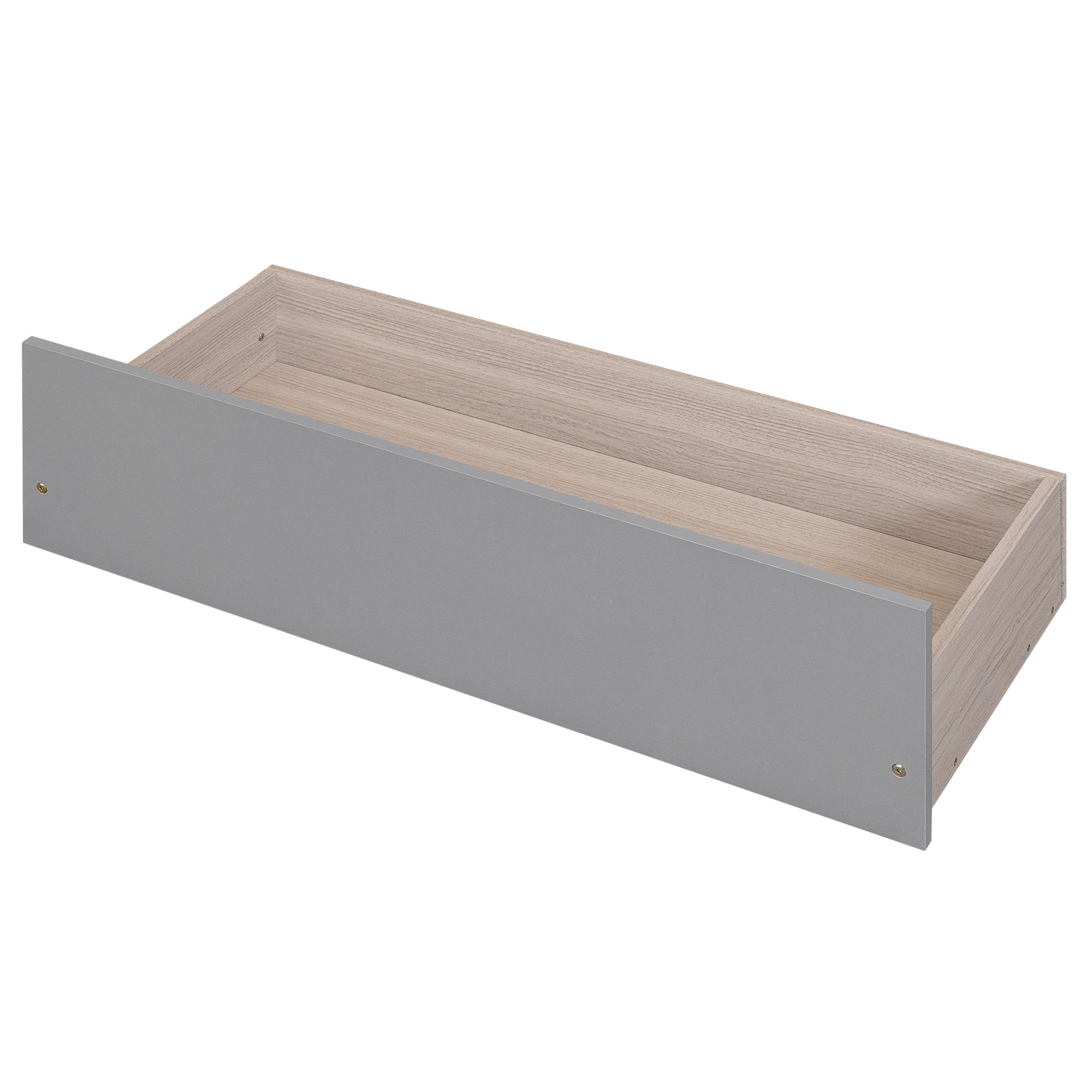 Twin Size House Bed with Drawers and Blackboard, Gray