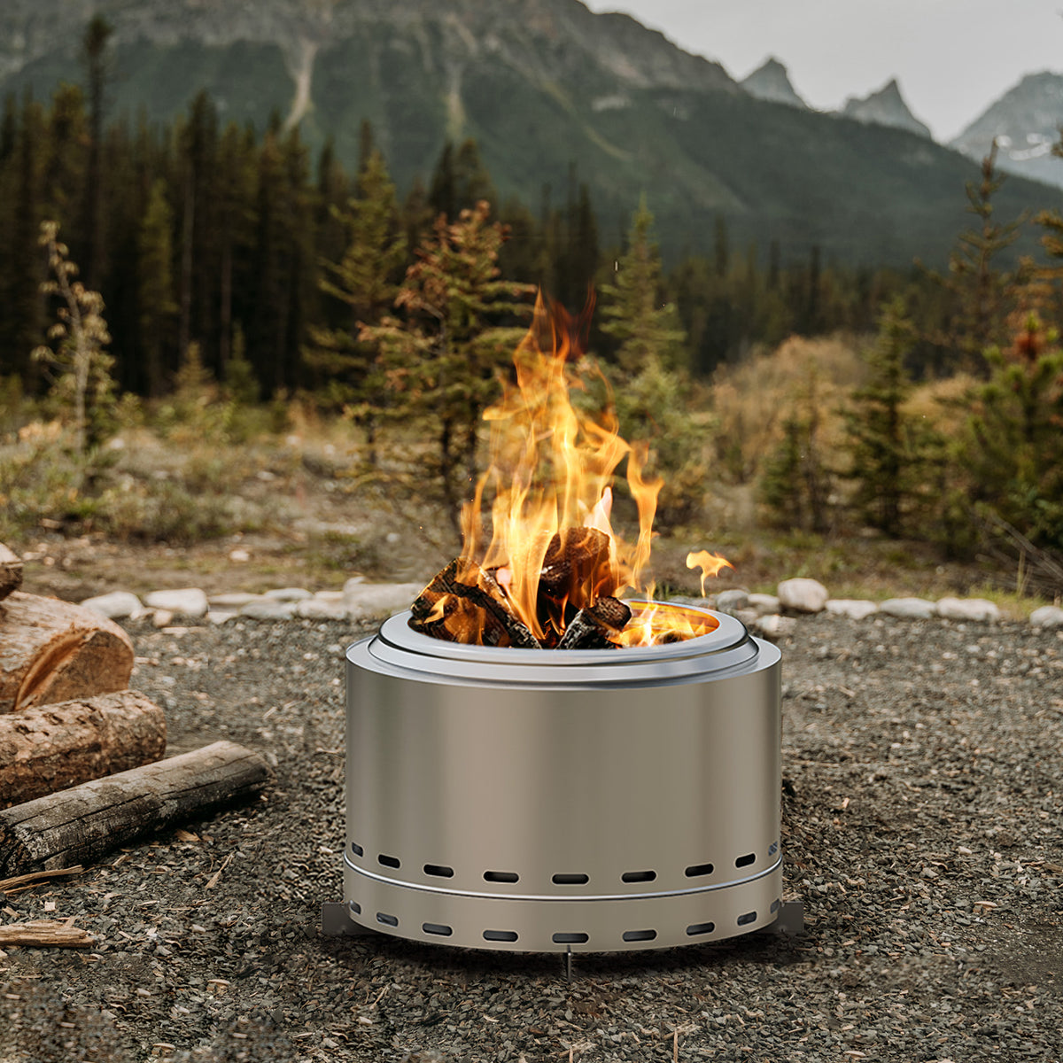 Stainless Steel Wood Burning Outdoor Fire Pit