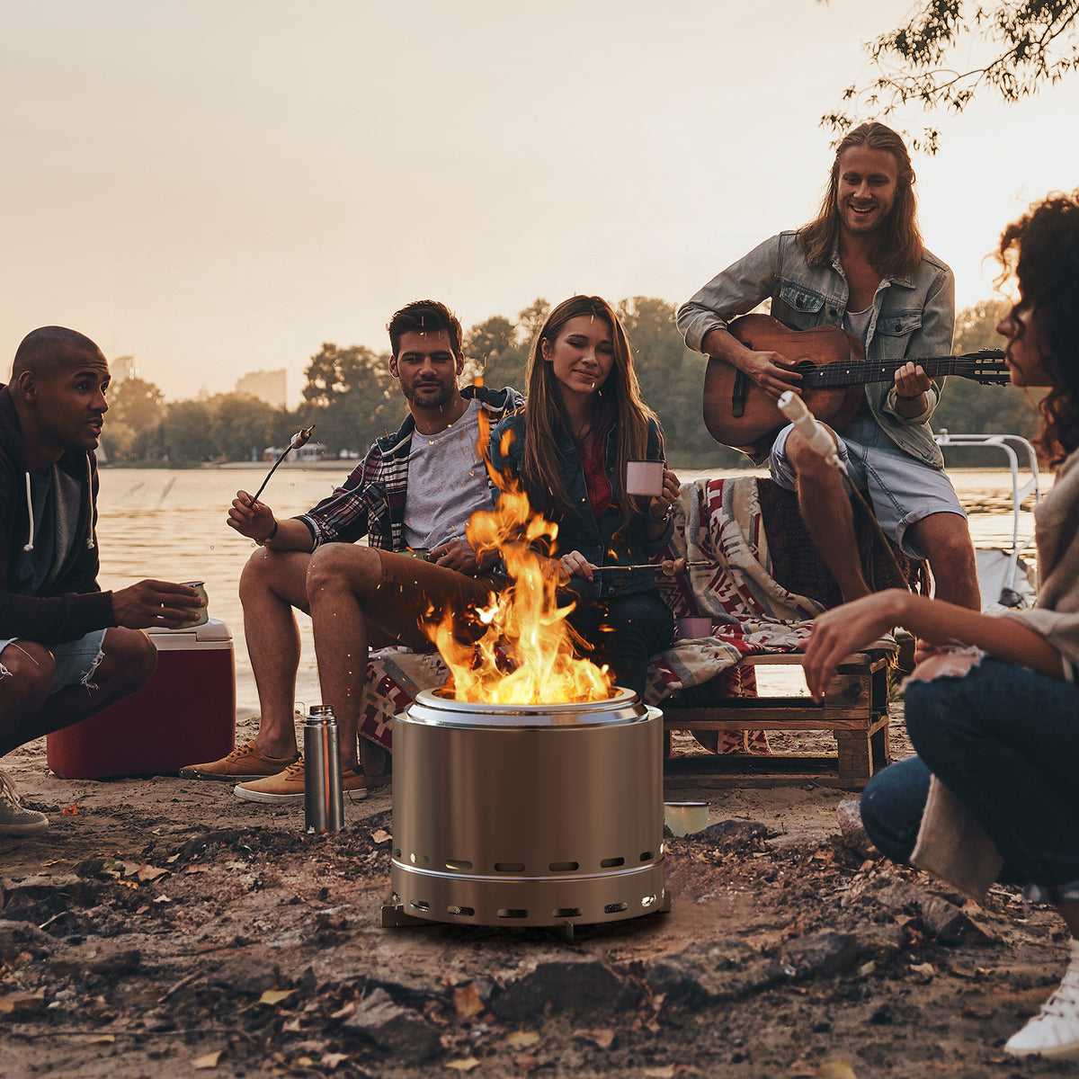 Stainless Steel Wood Burning Outdoor Fire Pit