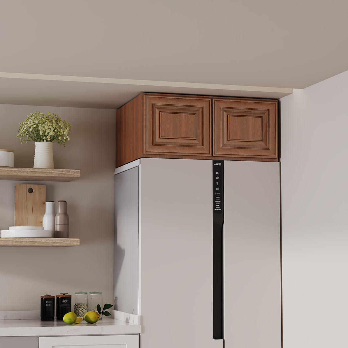 W6 Series Plywood Ready to Assemble Kitchen Wall Cabinets with 2 Doors-5
