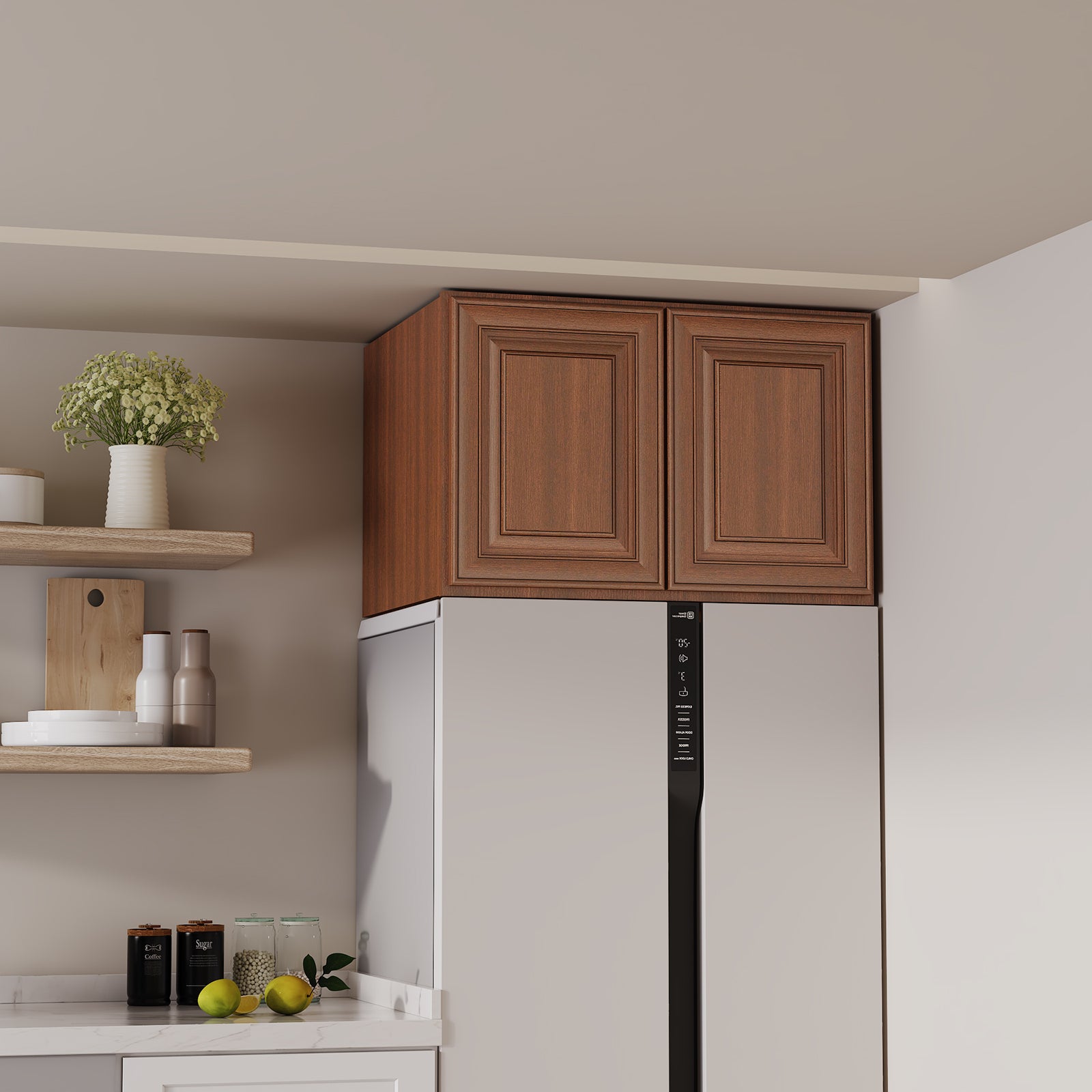 W6 Series Plywood Ready to Assemble Kitchen Wall Cabinets with 2 Doors-5