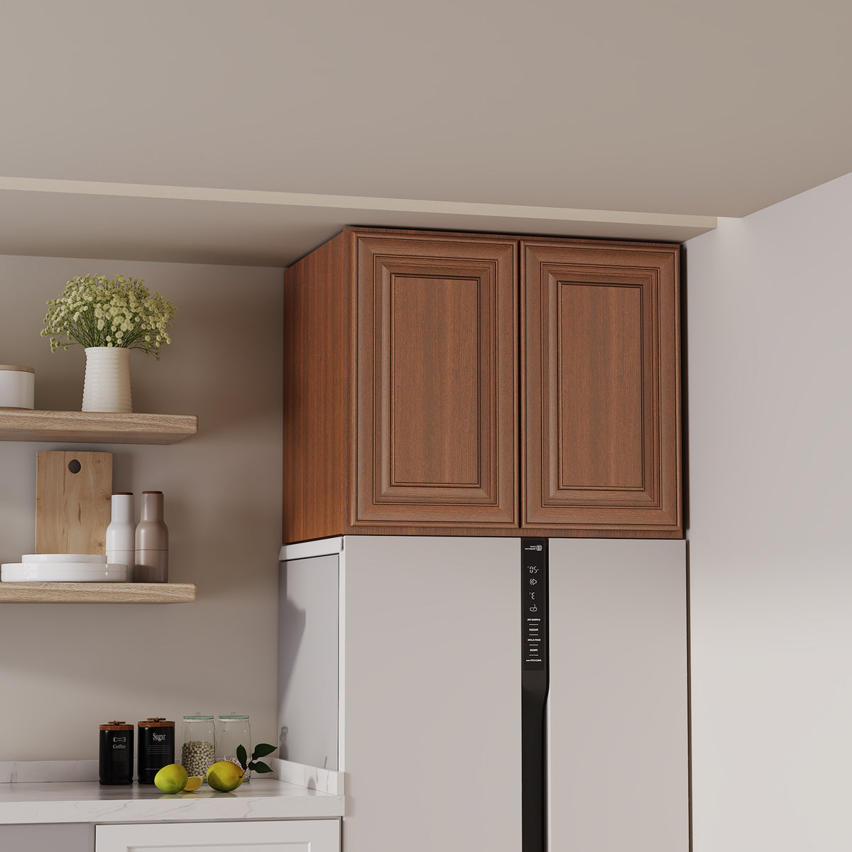 W6 Series Plywood Ready to Assemble Kitchen Wall Cabinets with 2 Doors-5