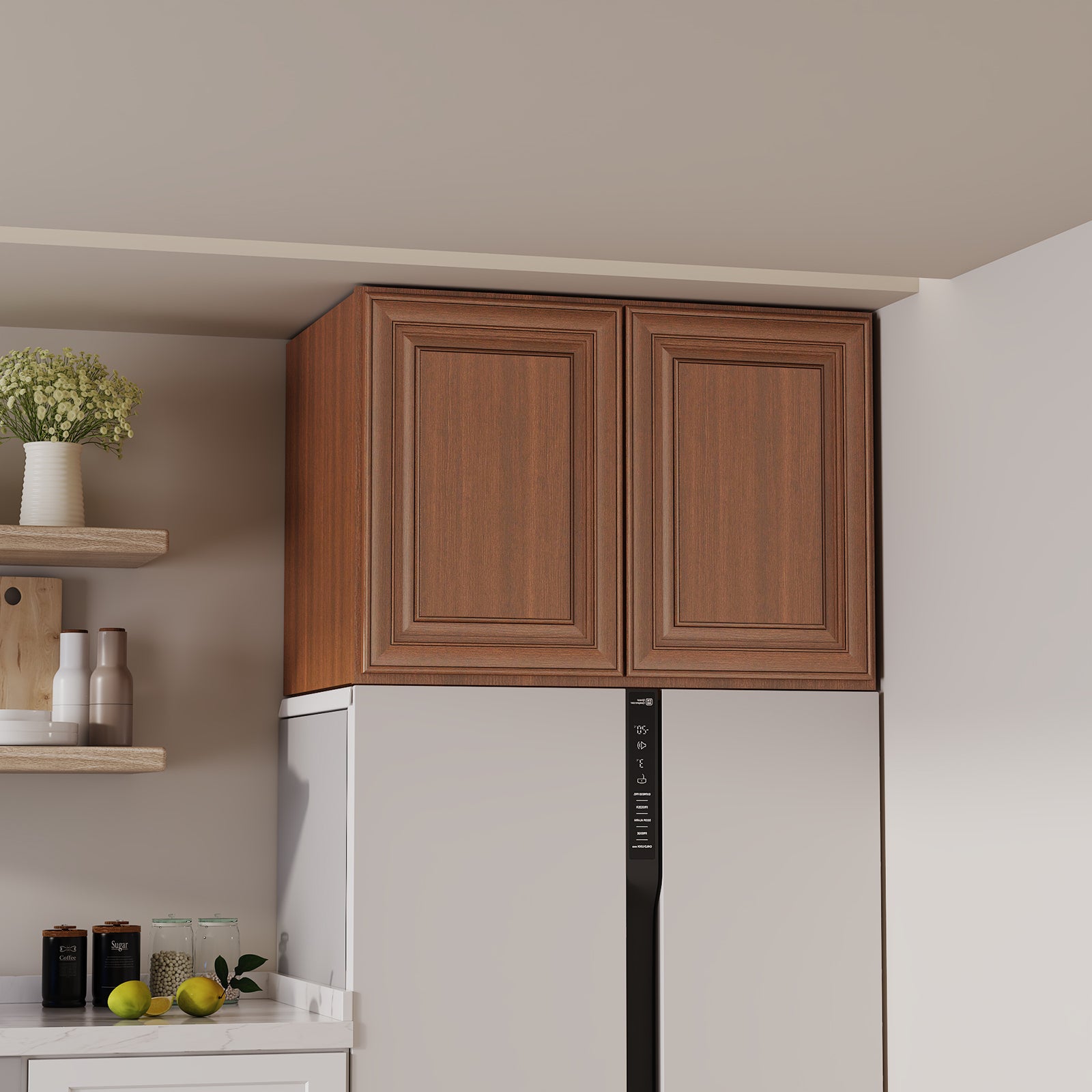 W6 Series Plywood Ready to Assemble Kitchen Wall Cabinets with 2 Doors-5