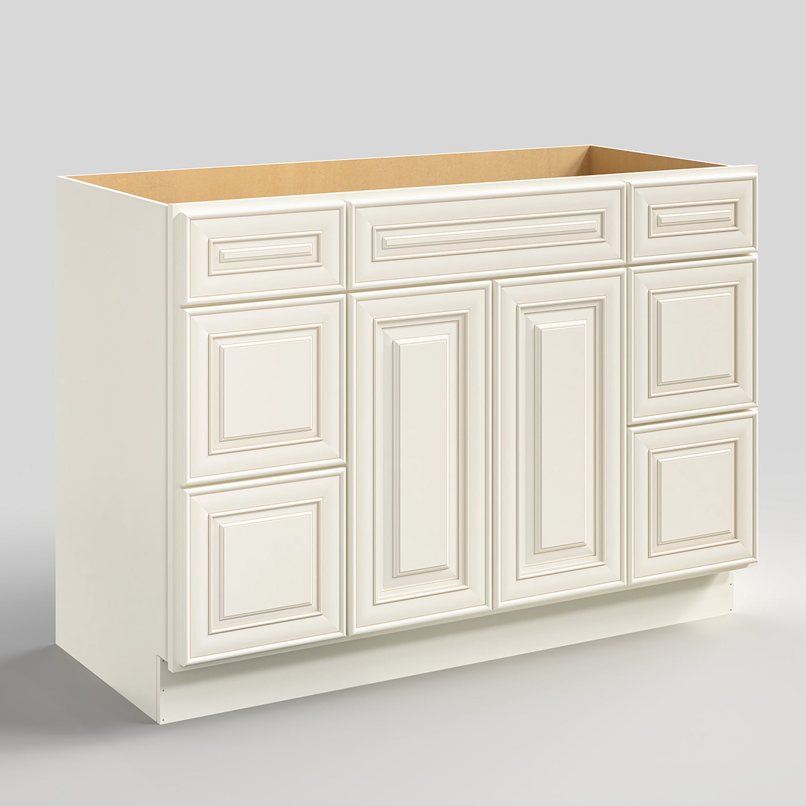 V Series Six Drawer Bathroom Vanity Base Cabinet, Kitchen Cabinet