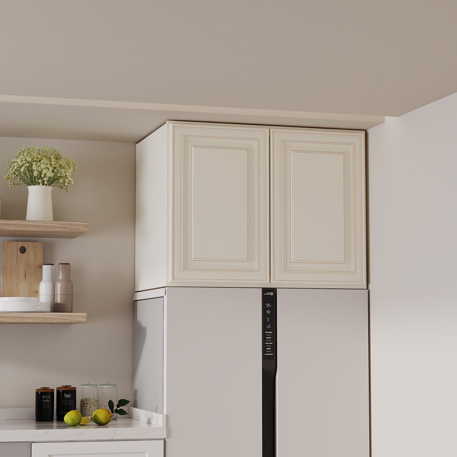 W6 Series Plywood Ready to Assemble Kitchen Wall Cabinets with 2 Doors-5